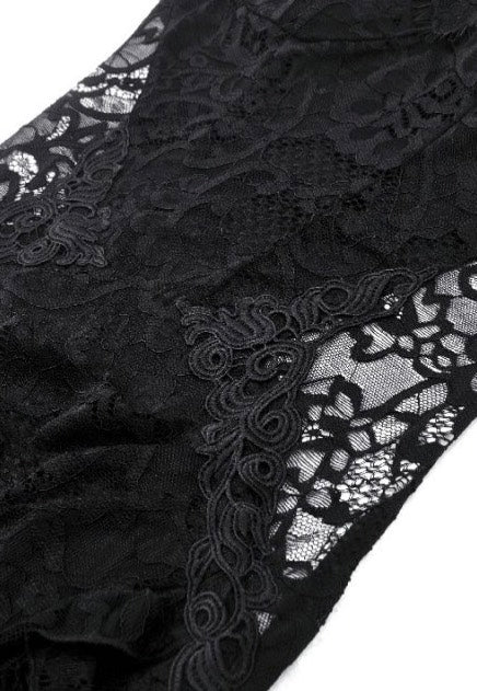 Dark In Love - Gothic Lace See-Through Sexy Waint Lace Maxi Strap - Dress - Image 9