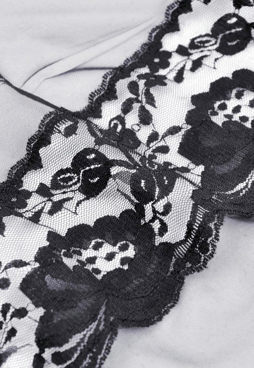 Dark In Love - Gothic Sexy Transparent Hearted Layer Lace Mesh Black - Dress - Image 13