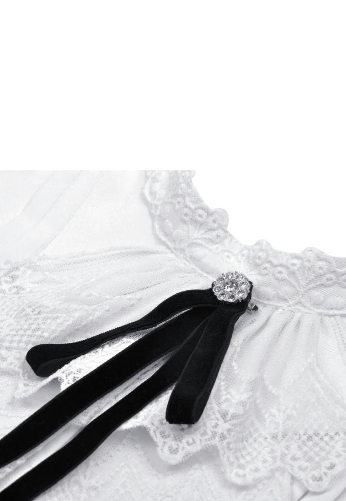 Dark In Love - Princess Neck Contrast Bubble - Dress - Image 7