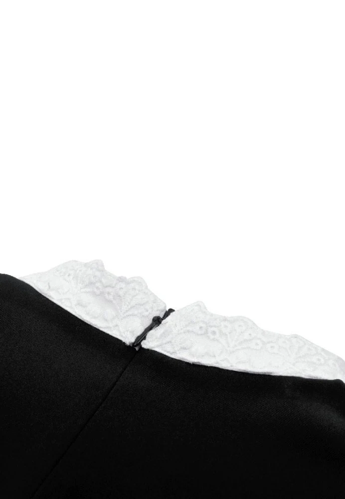Dark In Love - Princess Neck Contrast Bubble - Dress - Image 8