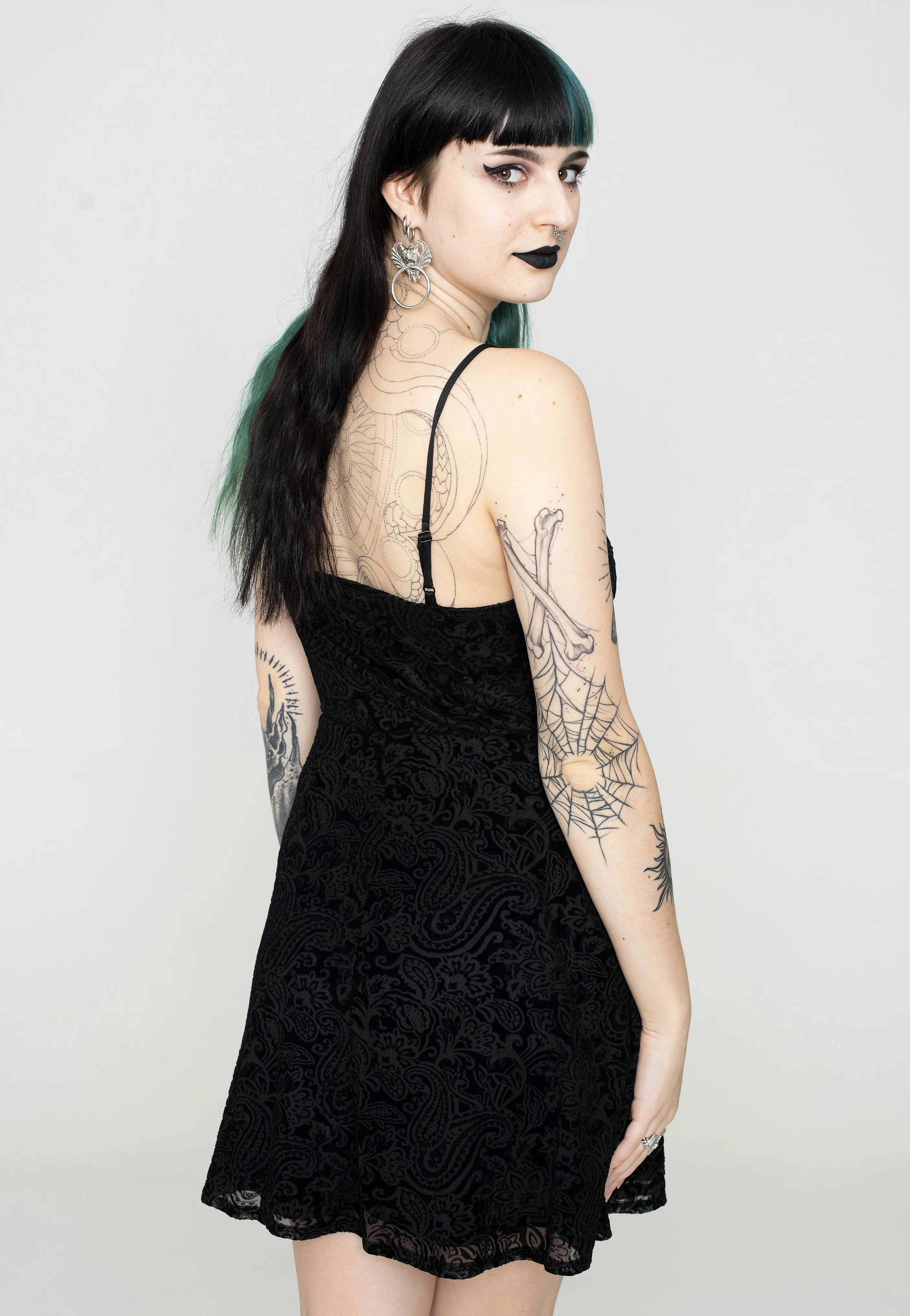 Dark Moon - Jennifer Burnout Velvet Mini - Dress - Image 6