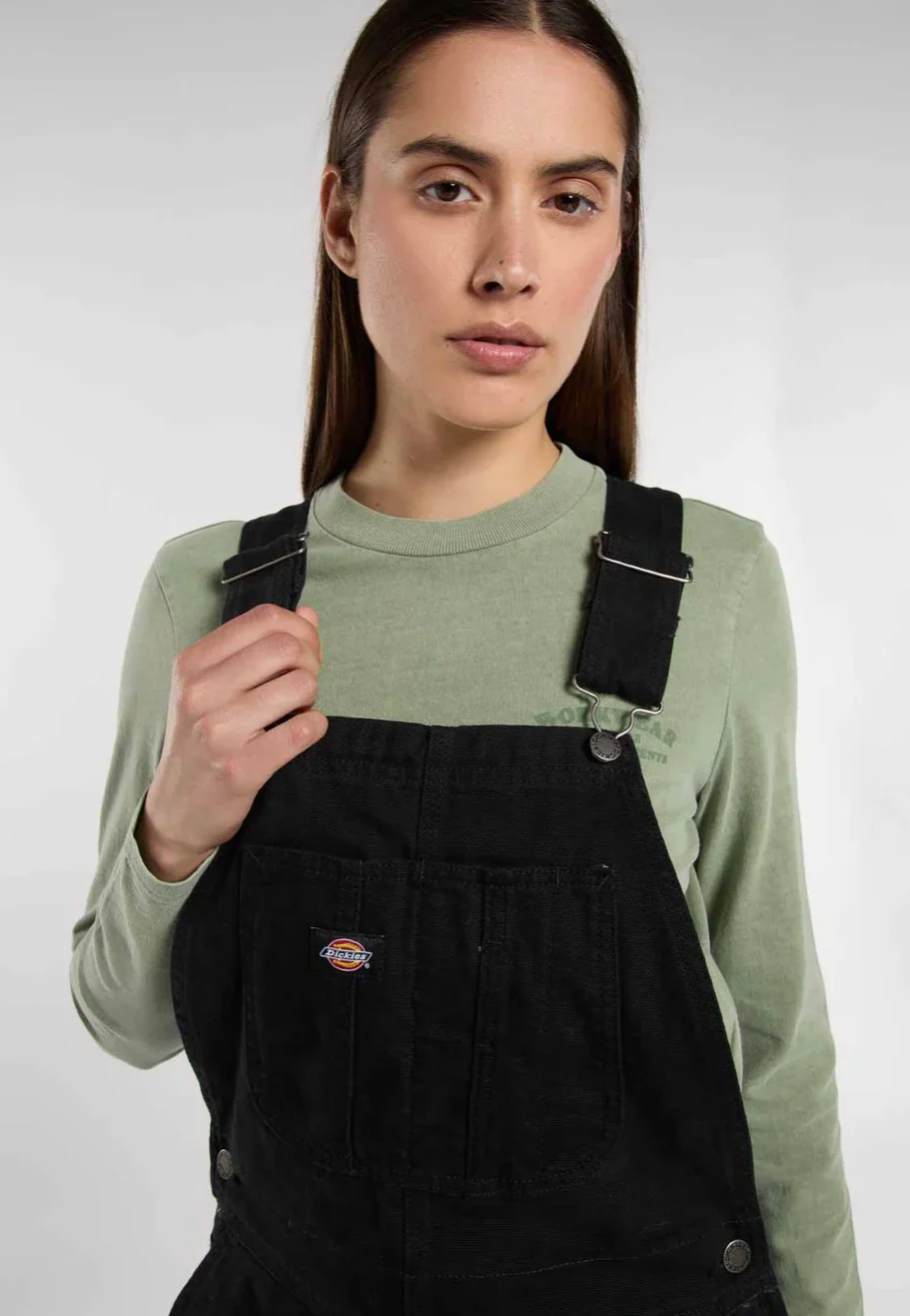 Dickies - Loose Canvas Bib W Black - Pants - Image 4