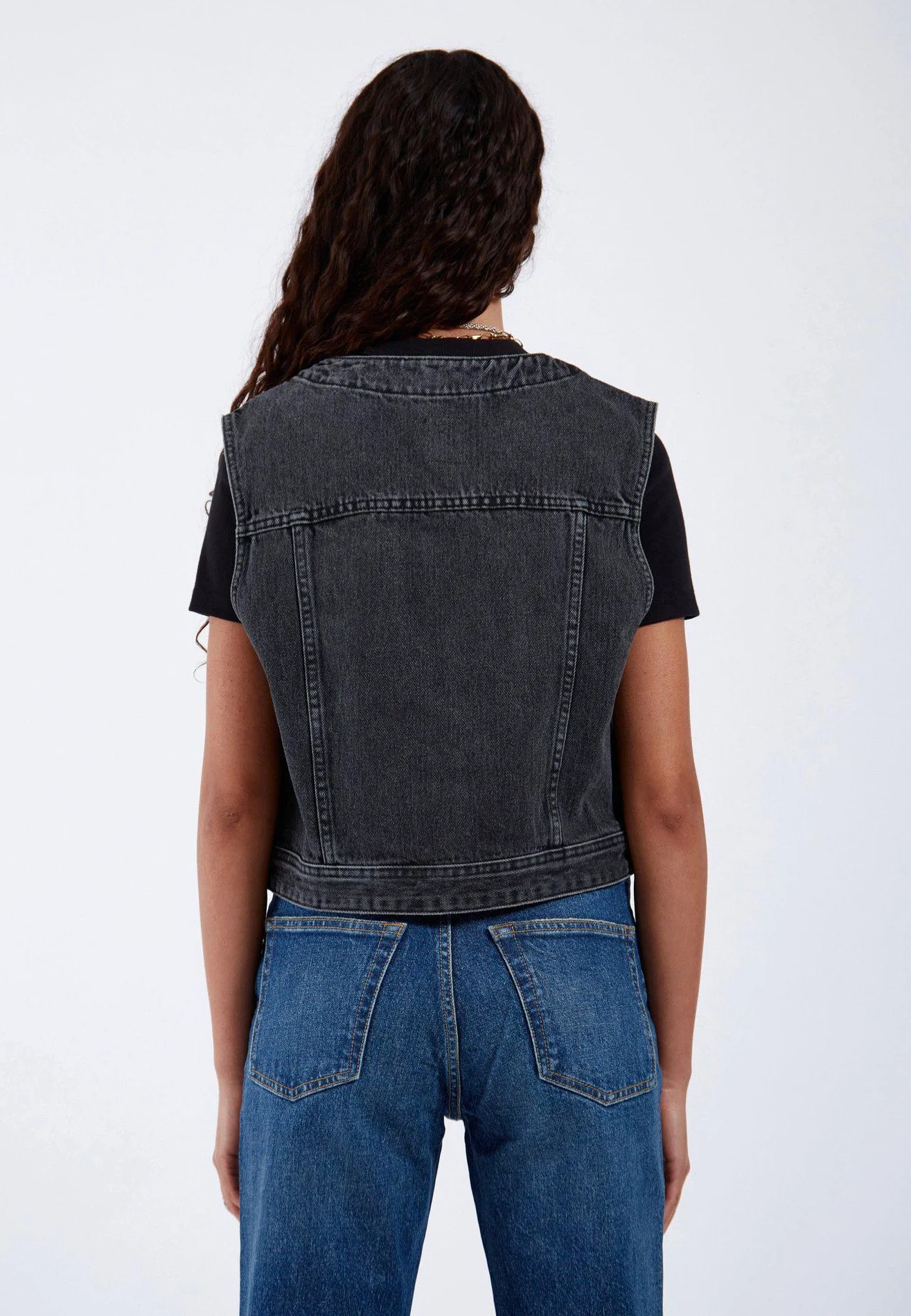 Dr. Denim - Tina Aged Black - Vest - Image 2