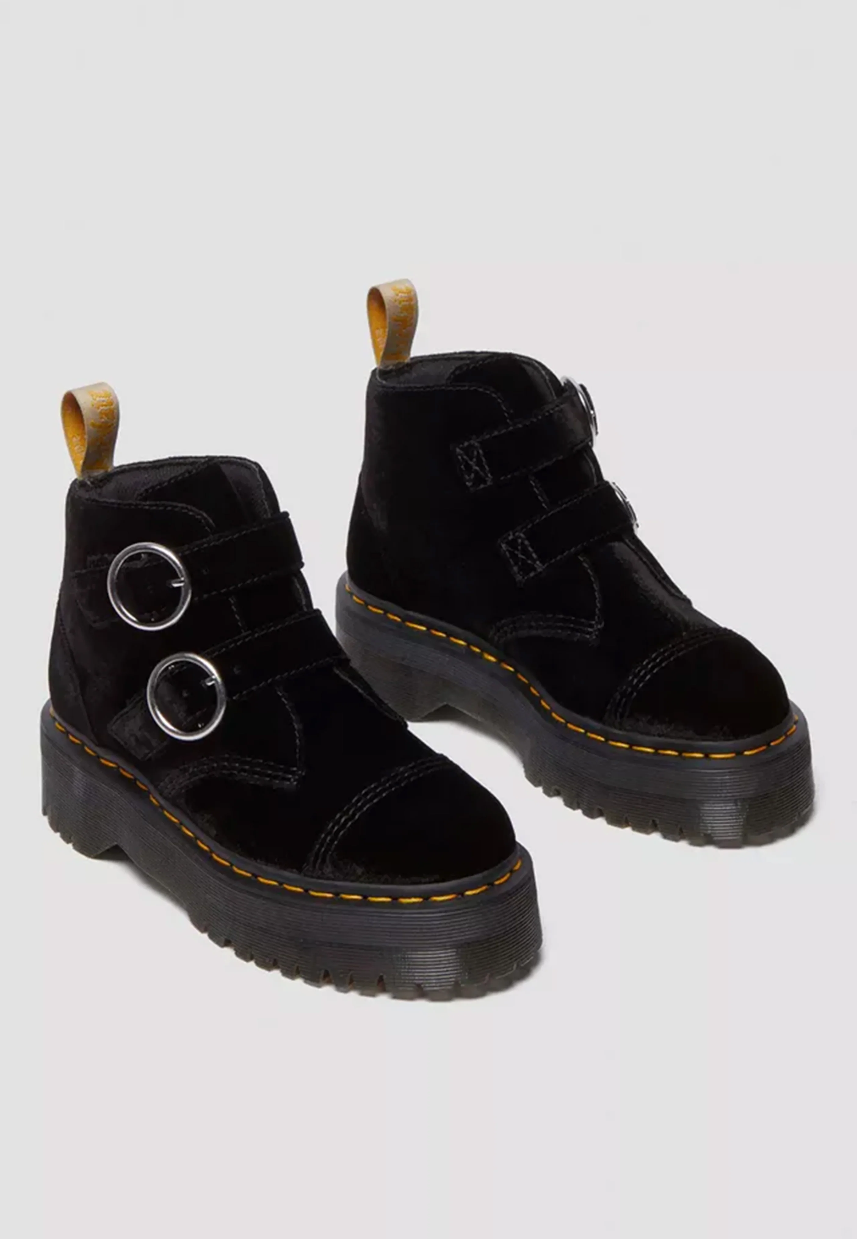 Dr. Martens - V Devon Black Velvet - Girl Shoes - Image 6