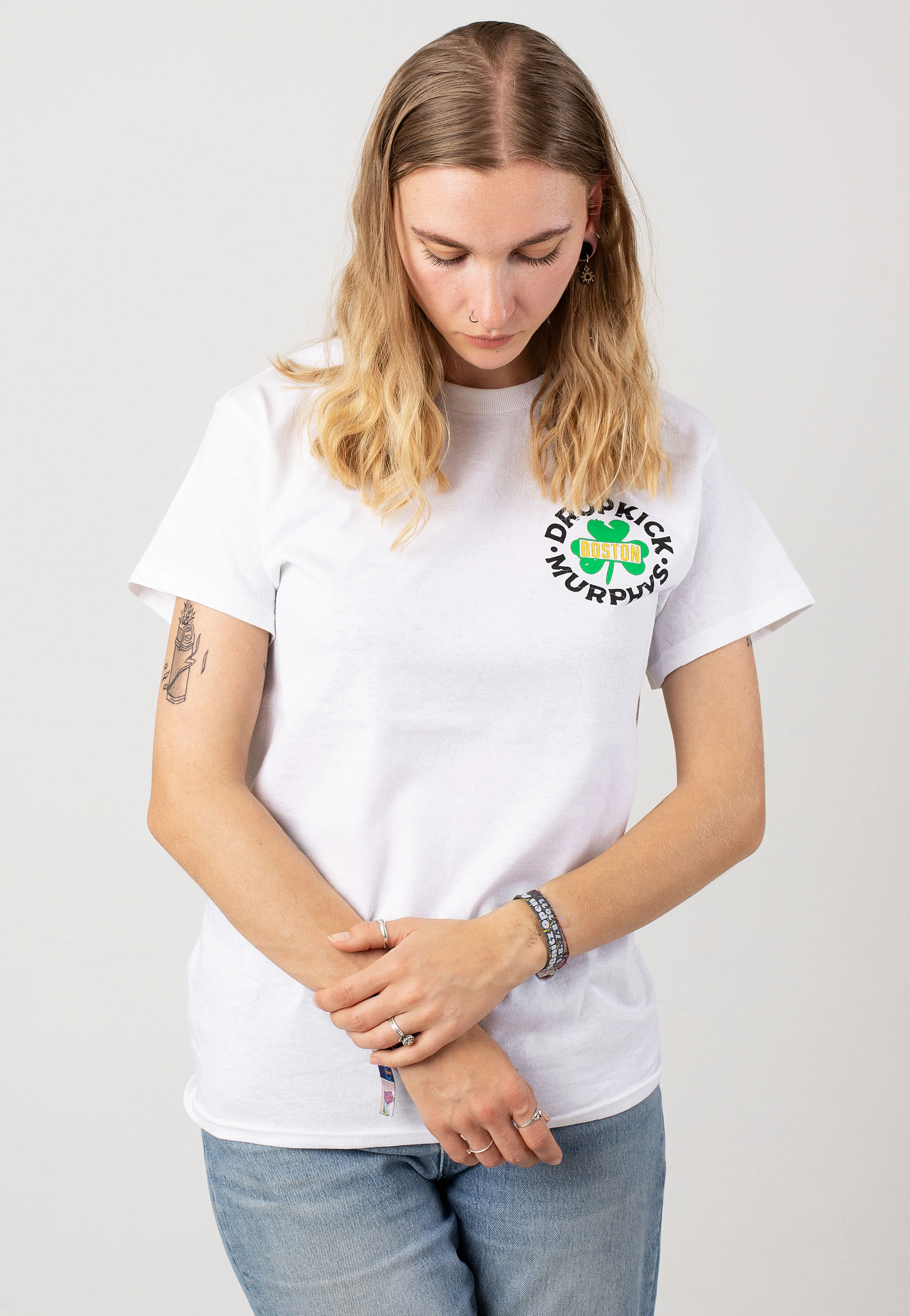 Dropkick Murphys - Boston Badge White - T-Shirt - Image 5