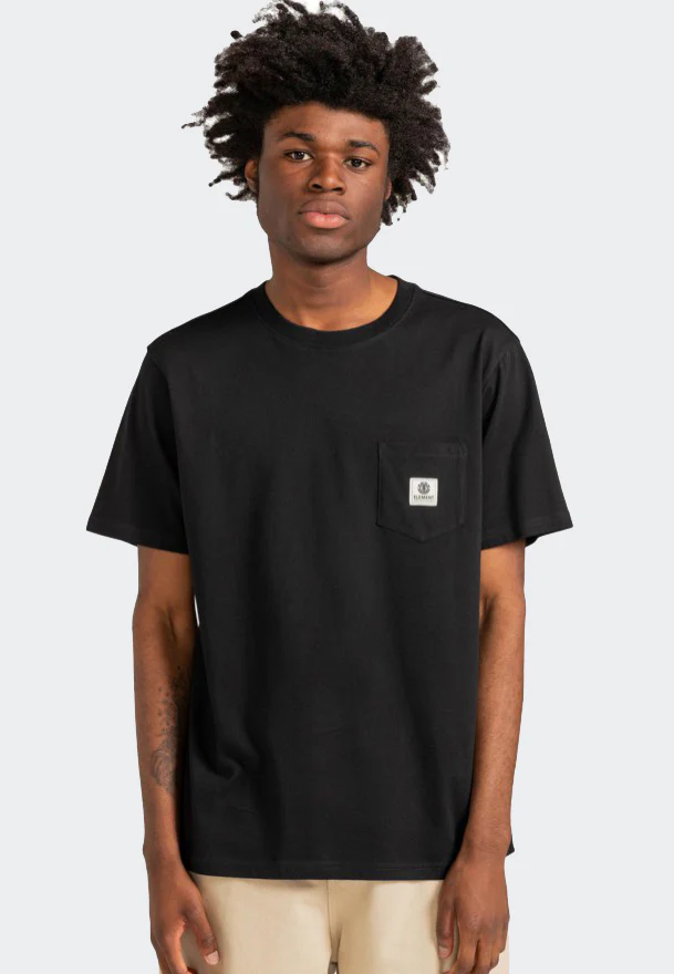 Element - Basic Pocket Label Flint Black - T-Shirt - Image 3