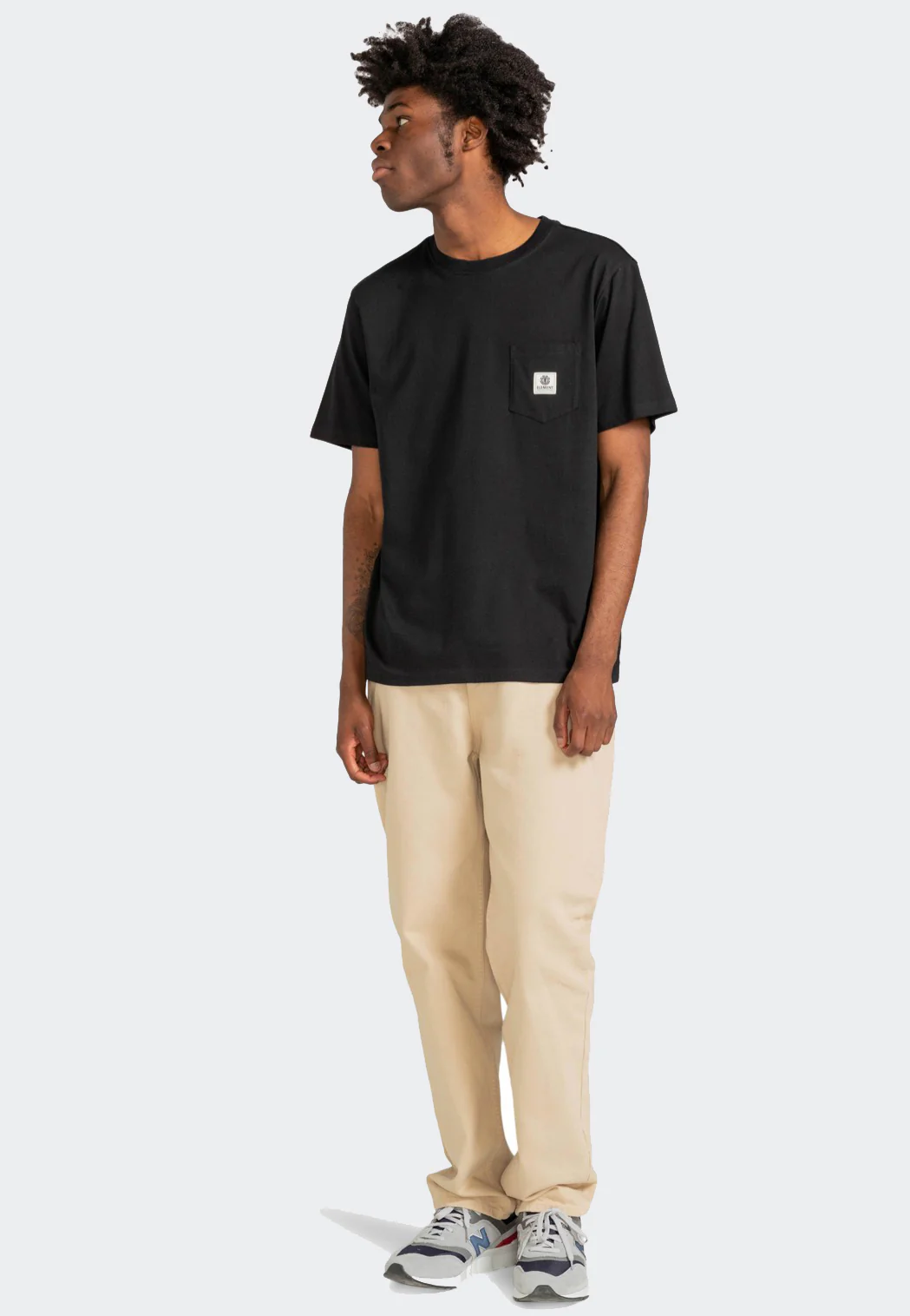 Element - Basic Pocket Label Flint Black - T-Shirt - Image 4
