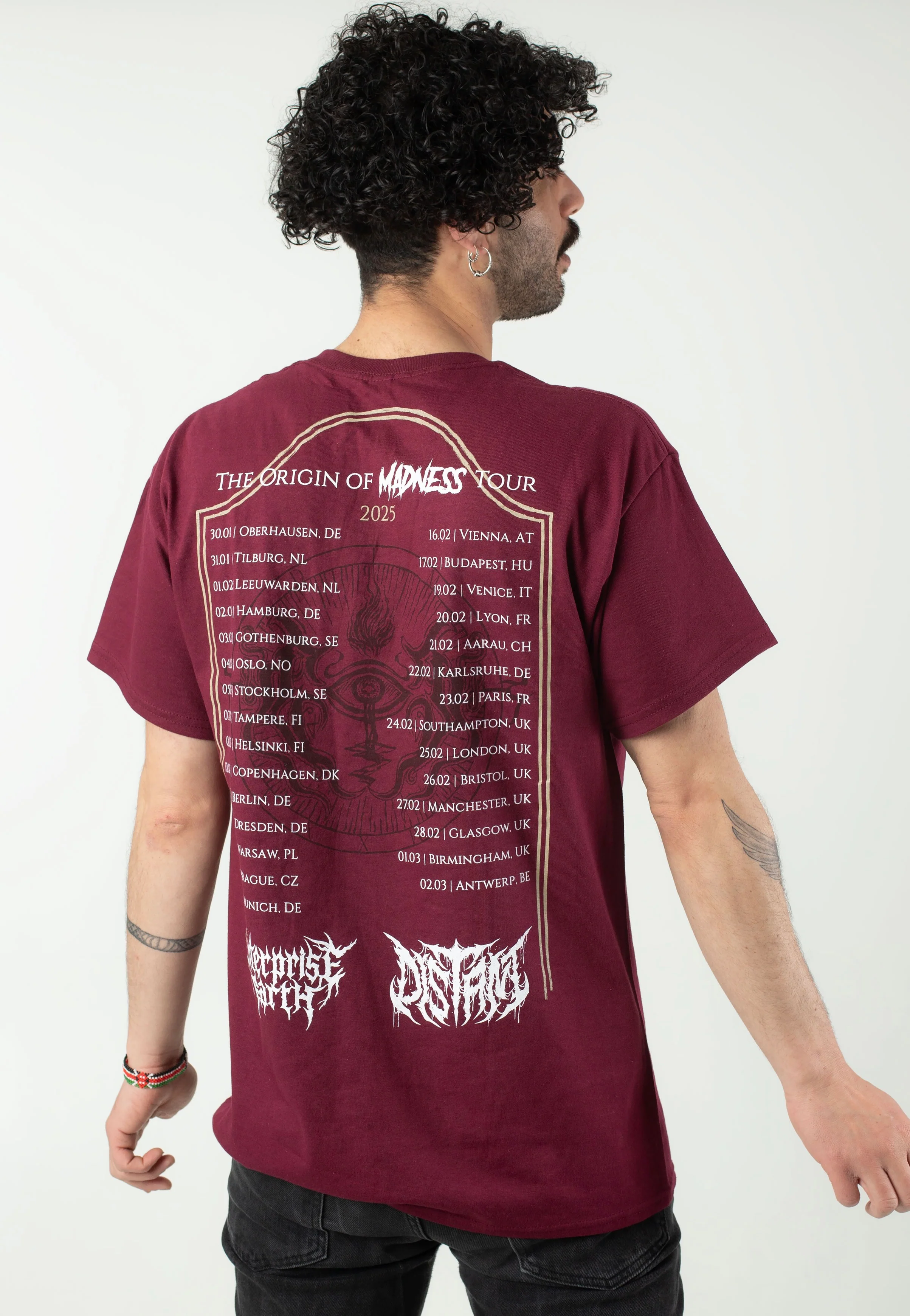 Enterprise Earth - The Origin Of Madness Tour 2025 Maroon - T-Shirt - Image 4