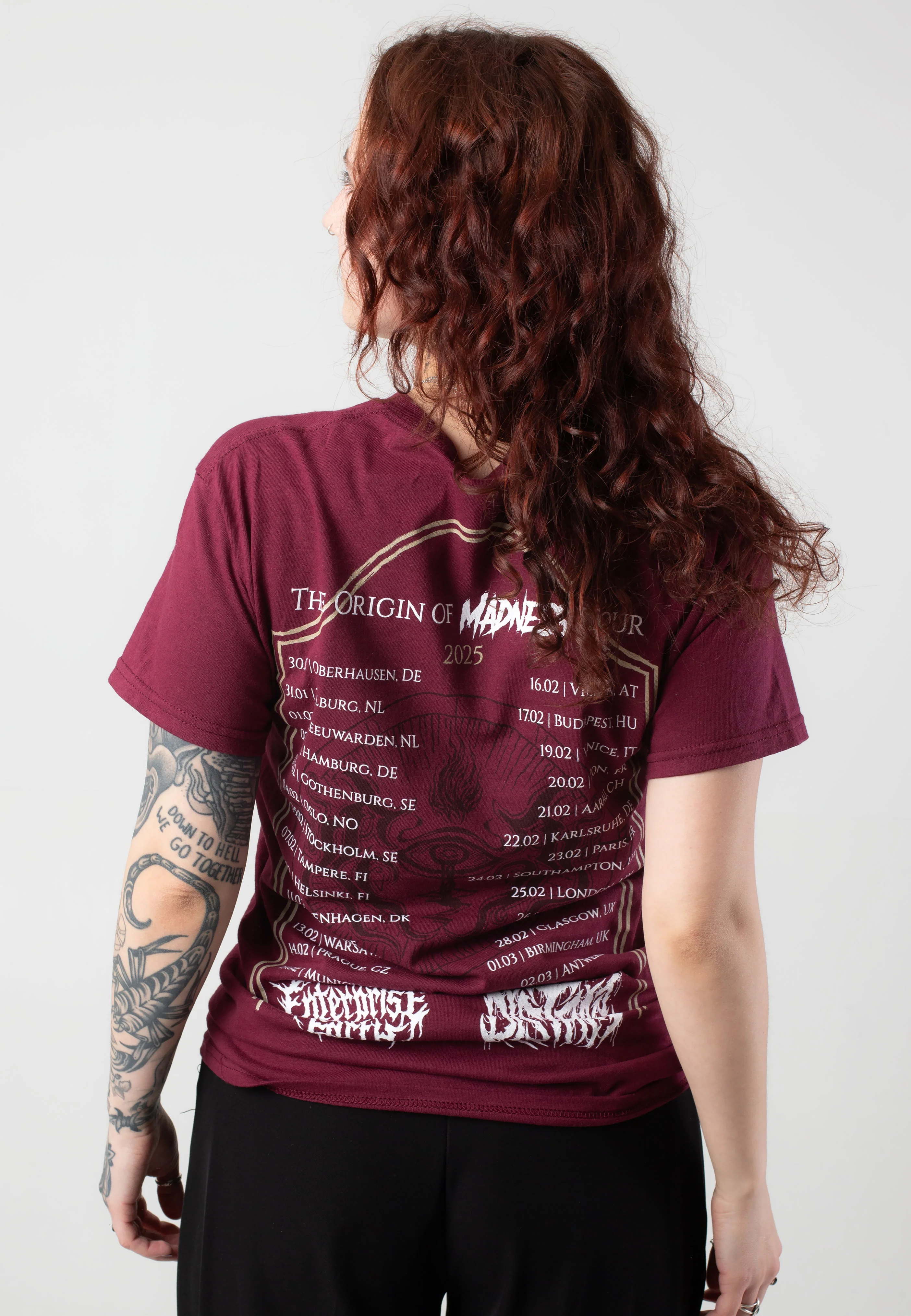 Enterprise Earth - The Origin Of Madness Tour 2025 Maroon - T-Shirt - Image 6