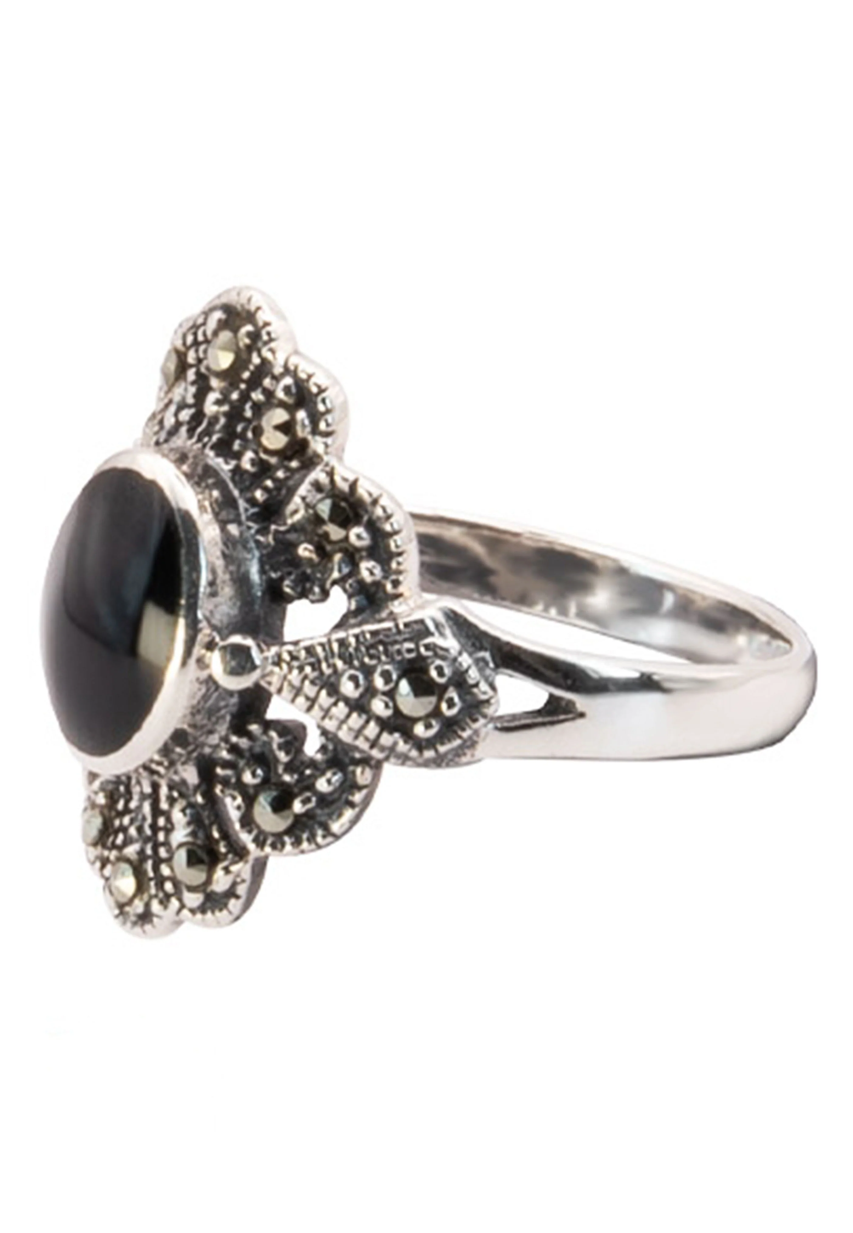 etNox - Black Marcasite mit Onyx - Ring - Image 3