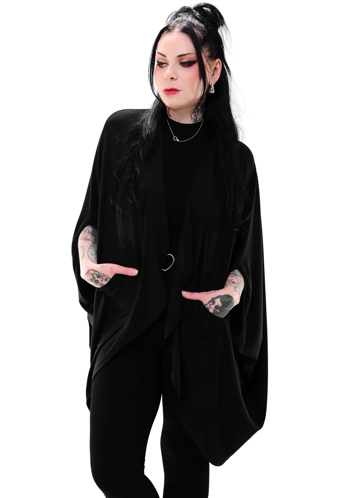 Foxblood - Batty Oversized Black - Cardigan - Image 2