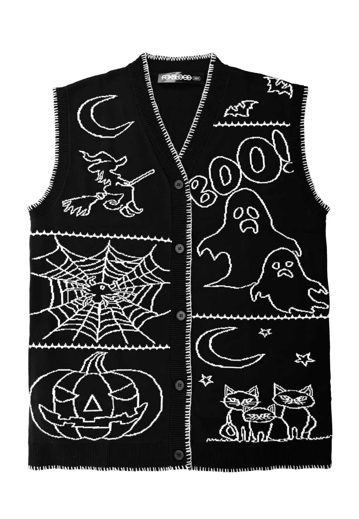 Foxblood - Halloween Night Patchwork Black - Vest - Image 2