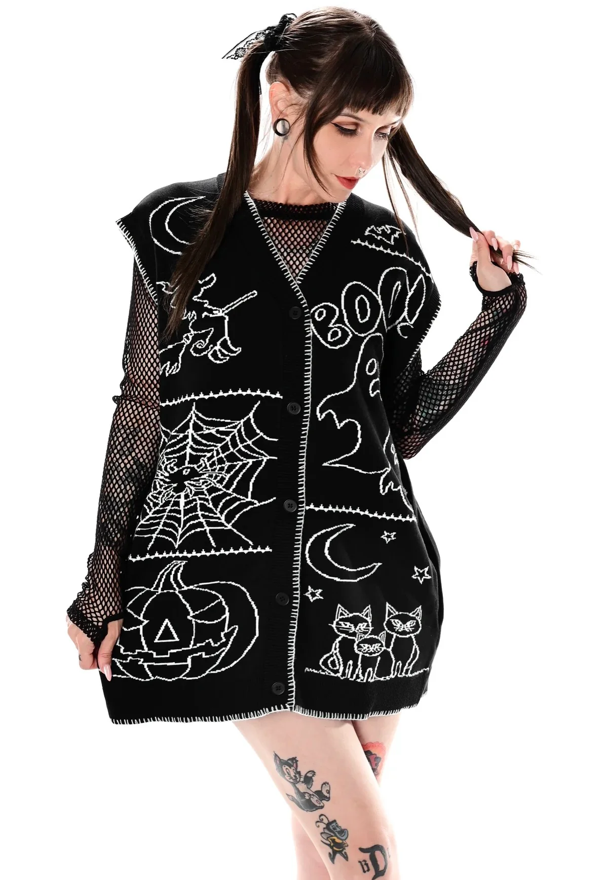 Foxblood - Halloween Night Patchwork Black - Vest - Image 3