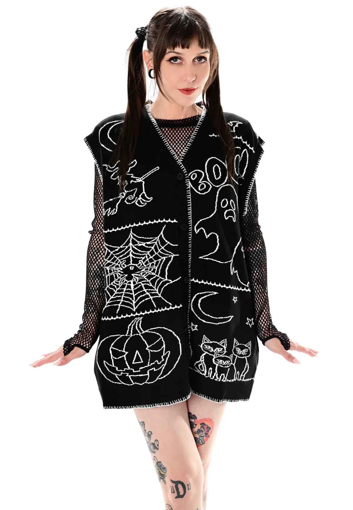 Foxblood - Halloween Night Patchwork Black - Vest - Image 5