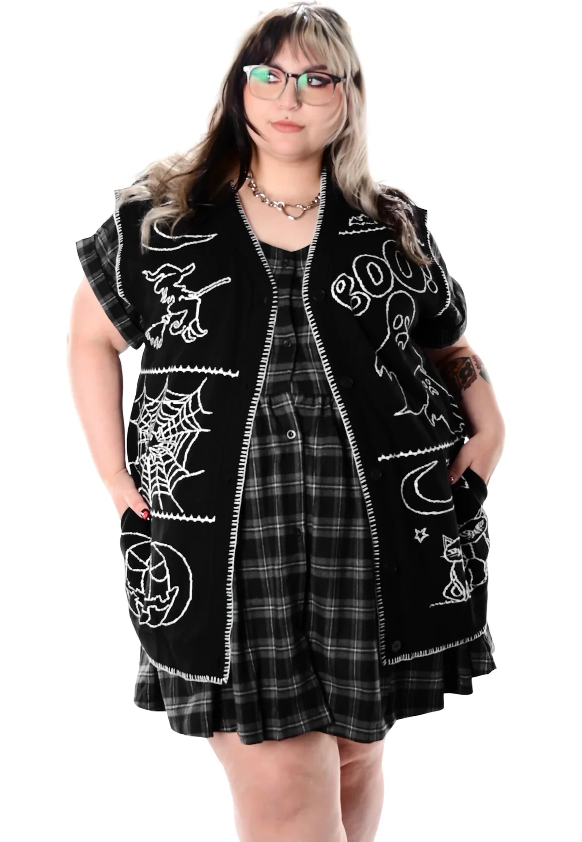 Foxblood - Halloween Night Patchwork Black - Vest - Image 8