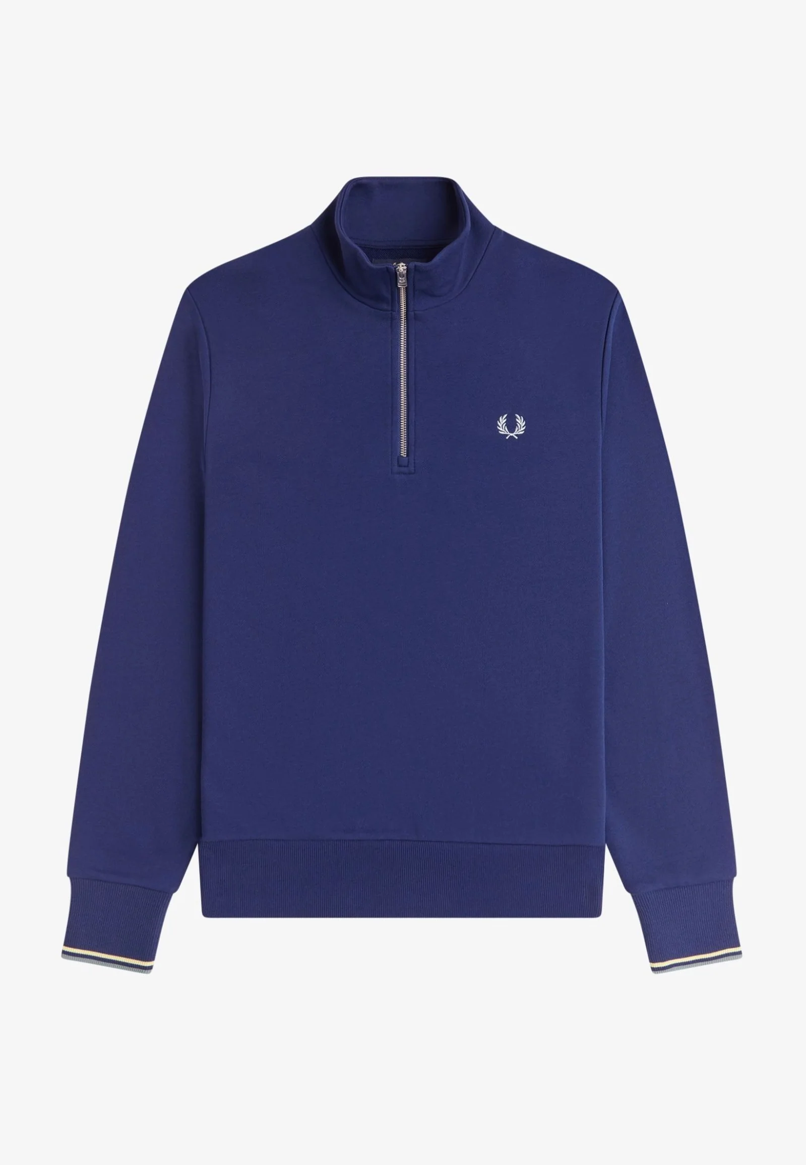 Fred Perry - Half Zip French Navy/Champions Gold/Stockport Blue - Sweater - Image 7