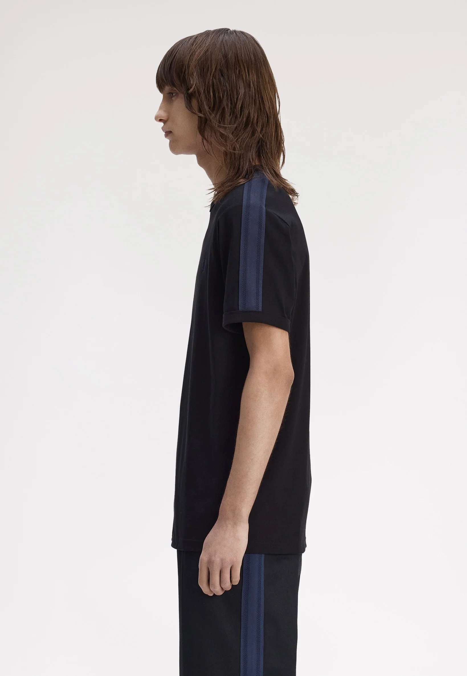 Fred Perry - Mesh Taped Ringer Black - T-Shirt - Image 5