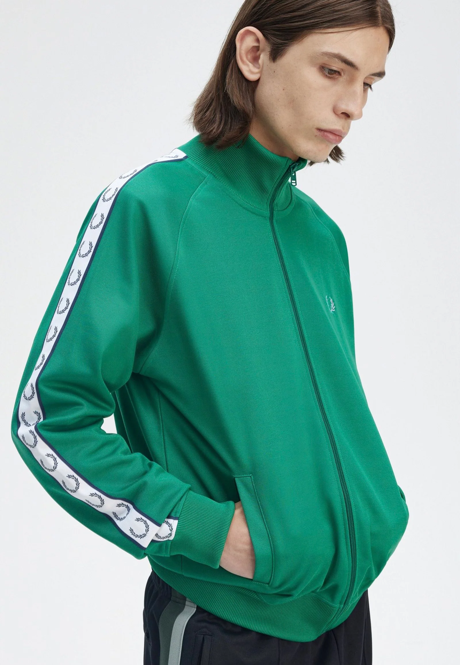 Fred Perry - Taped Track Label Green - Track Jacket