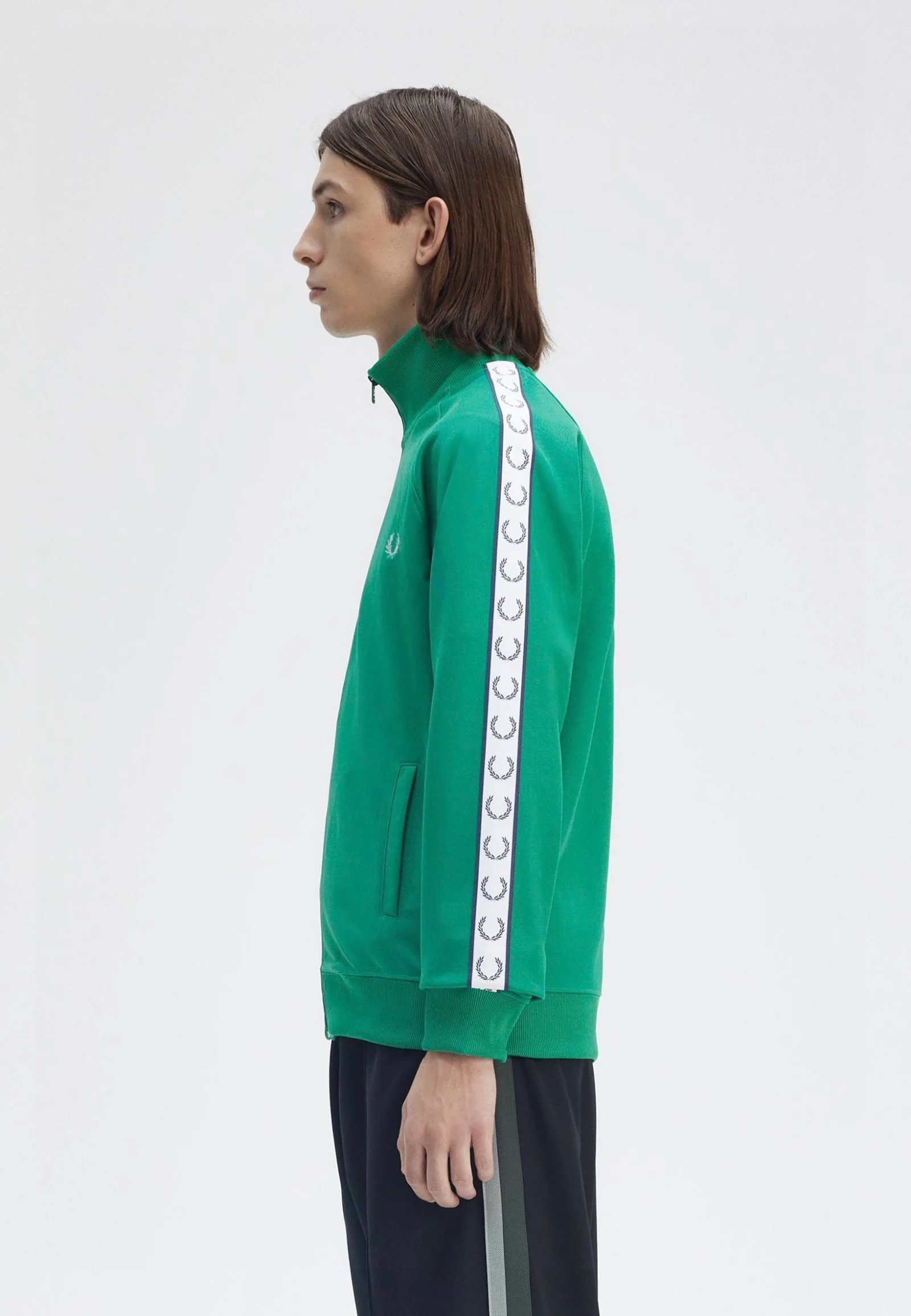 Fred Perry - Taped Track Label Green - Track Jacket - Image 5