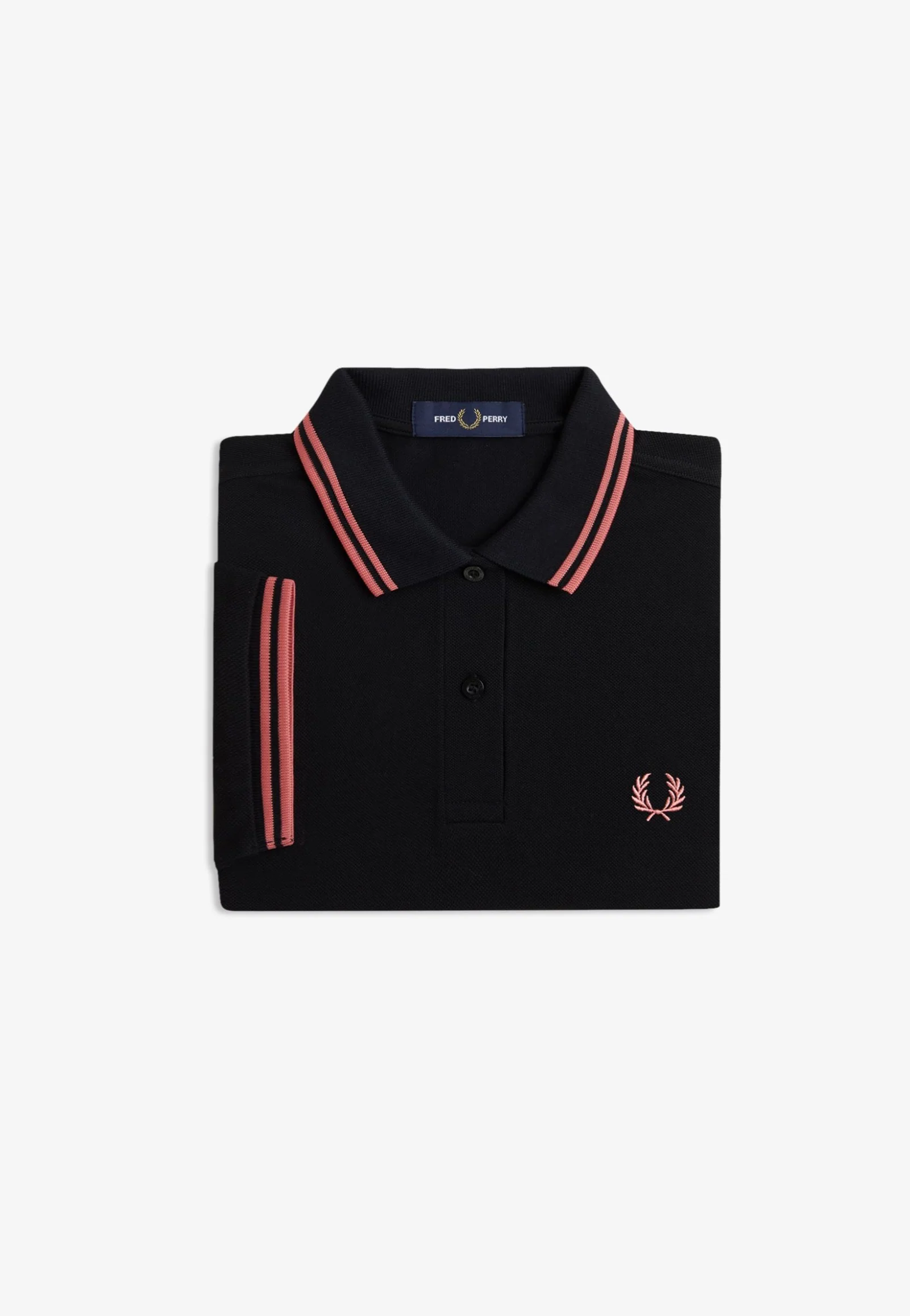 Fred Perry - Twin Tipped Fred Perry Black/Putty Pink - Polo - Image 9