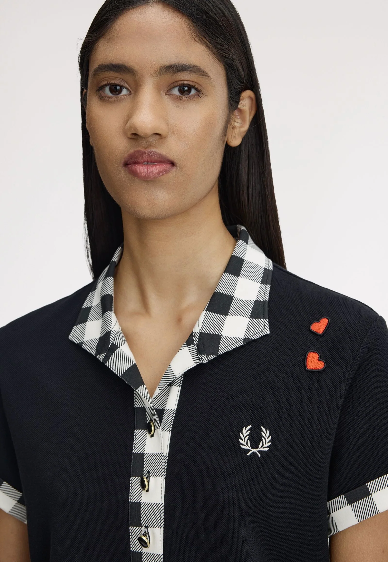 Fred Perry x Amy Winehouse - Printed Trim Black - Polo - Image 2