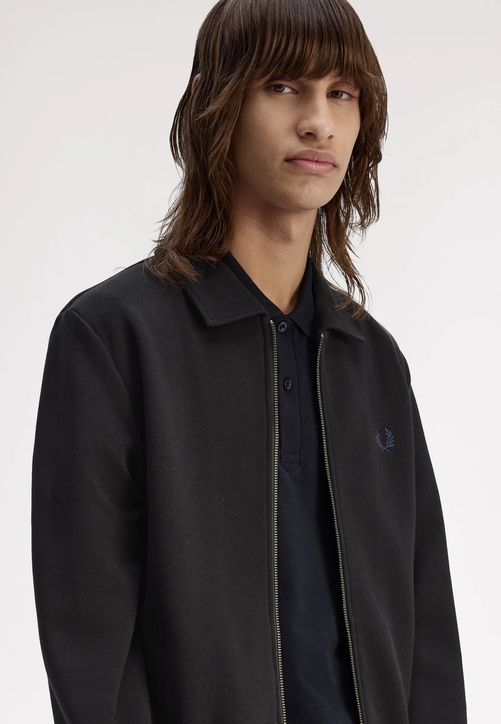 Fred Perry - Zip Through Collared Black - Jacket - Image 2