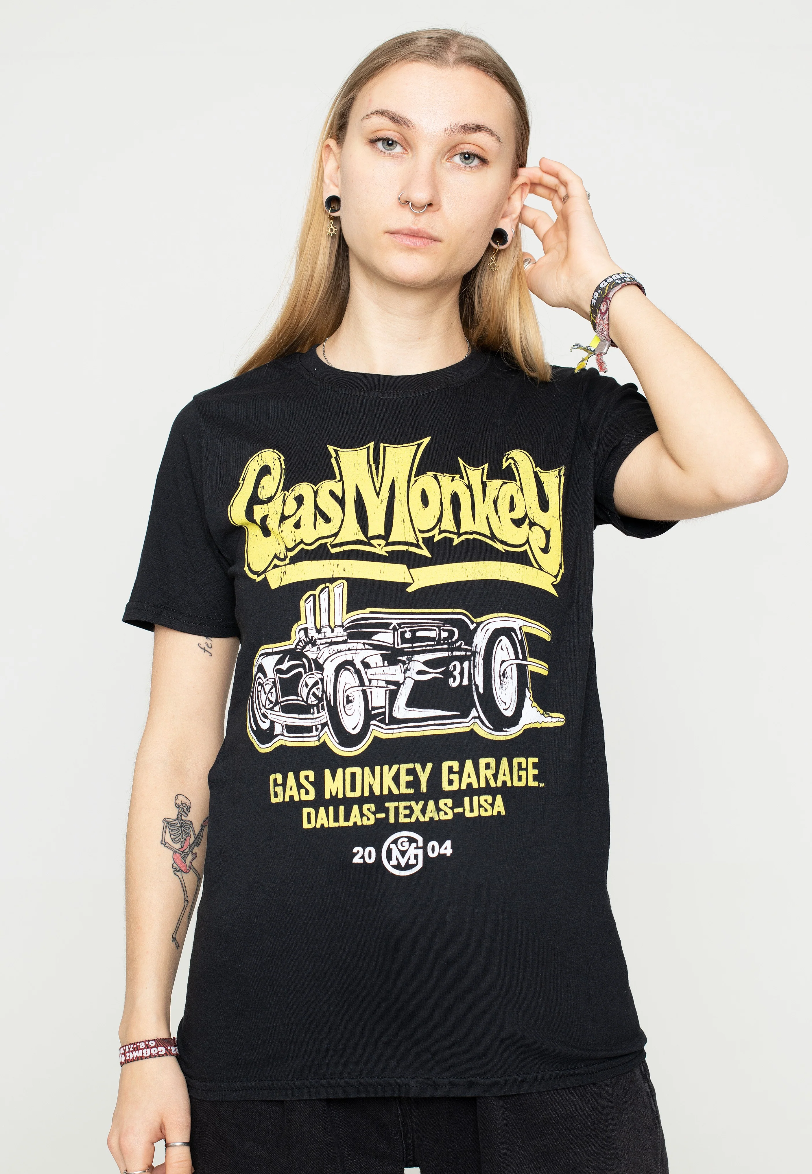 Gas Monkey Garage - Yellow Hot Rod - T-Shirt - Image 5