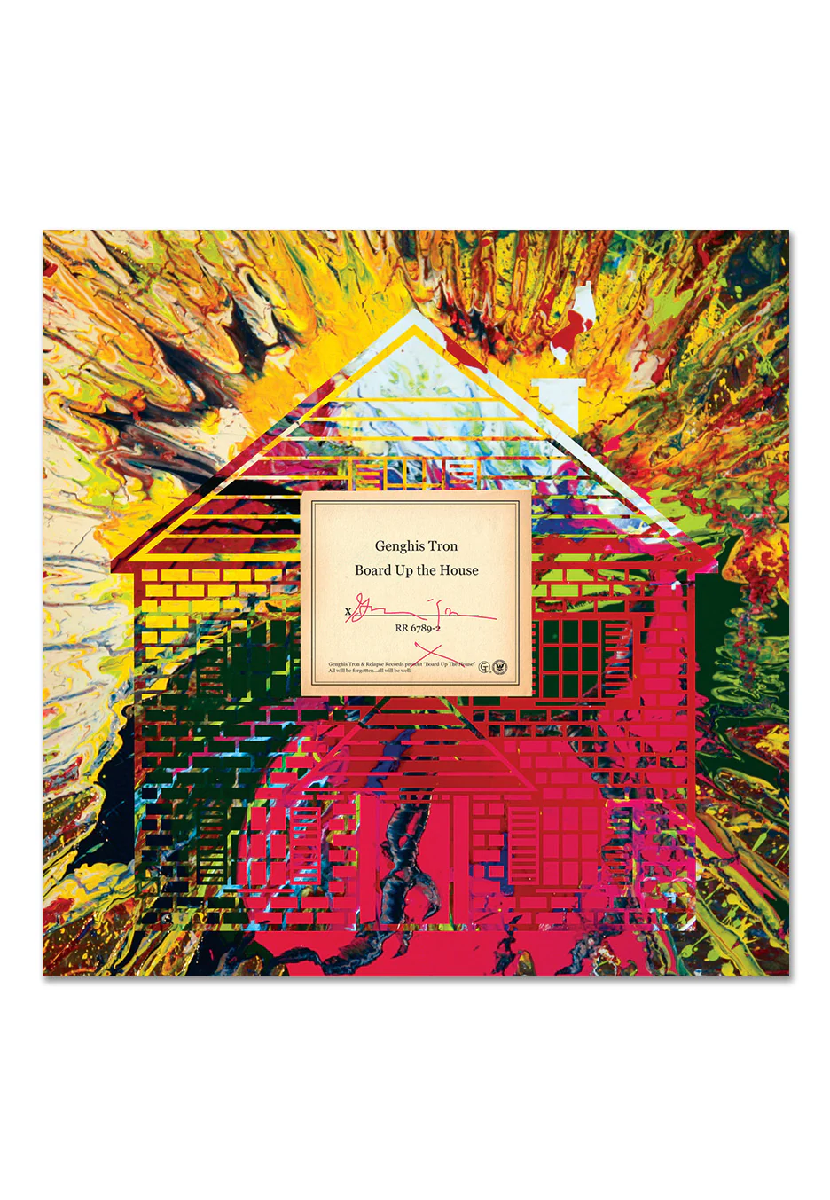Genghis Tron - Board Up The House Ltd. Black Ice w/ Rainbow - Splattered Vinyl - Image 2