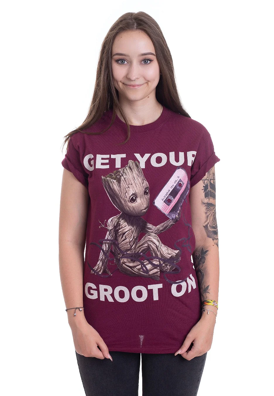 Guardians Of The Galaxy - Get Your Groot On Maroon - T-Shirt - Image 5