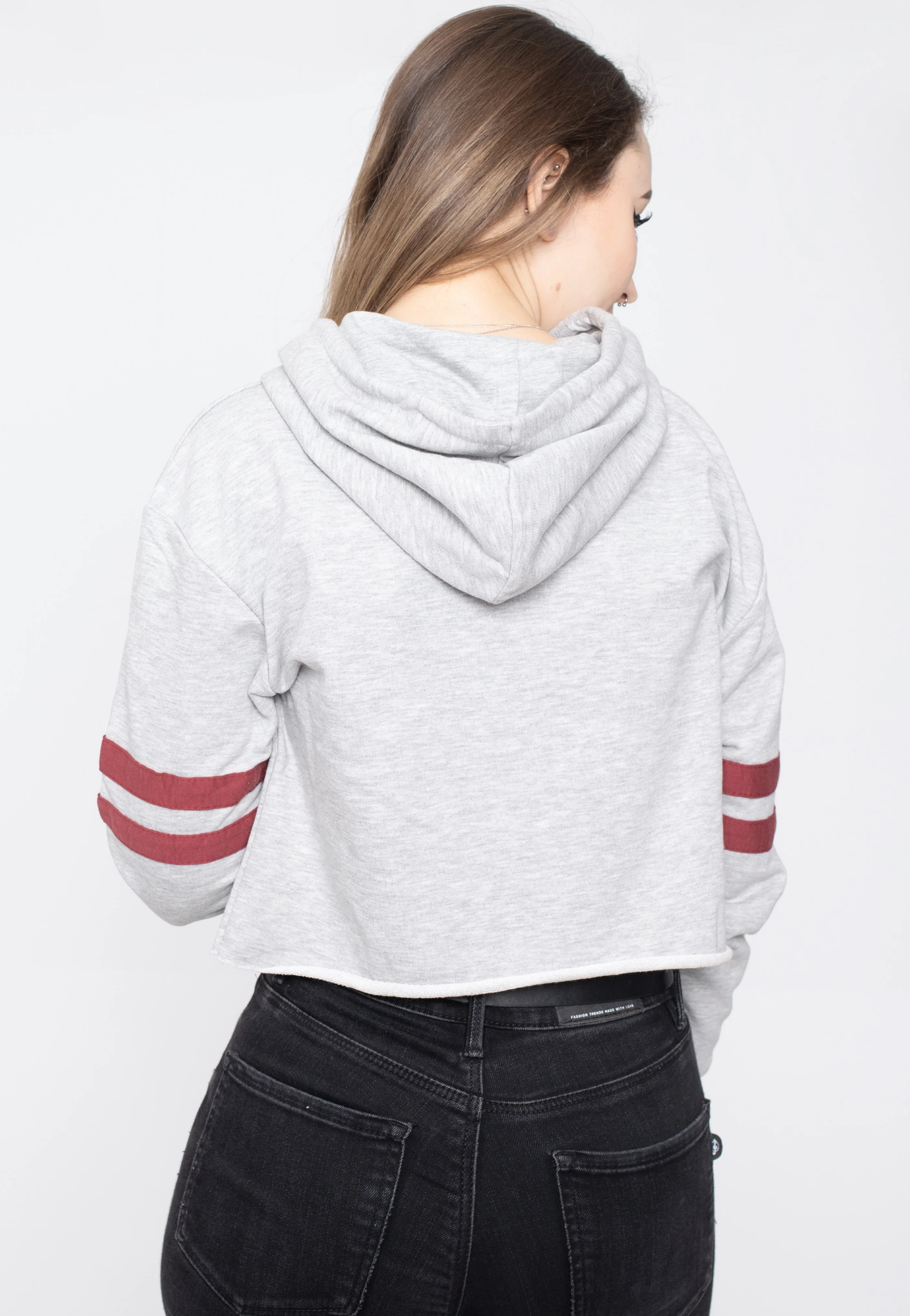 Harry Potter - Hogwarts Alumni Cropped Grey - Hoodie - Image 2