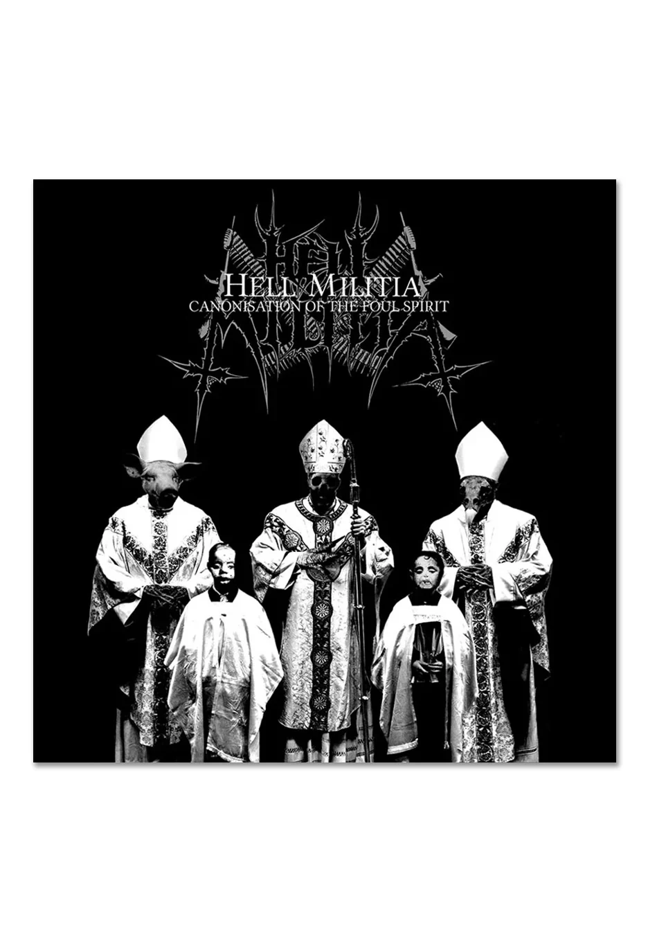 Hell Militia - Canonisation Of The Foul Spirit Ltd. Cloudy Black - Colored Vinyl - Image 2