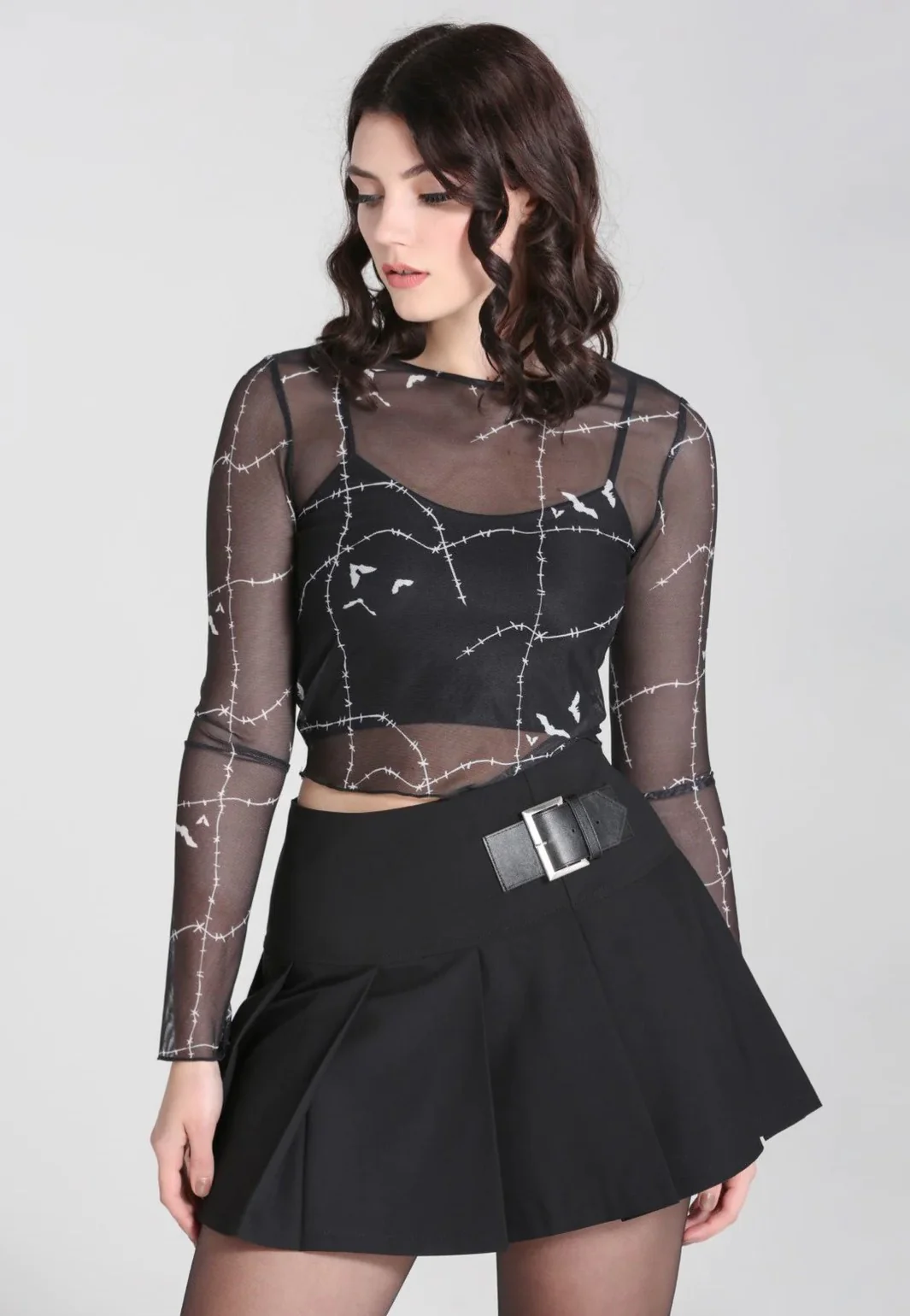 Hellbunny - Stitches Mesh Black - Longsleeve