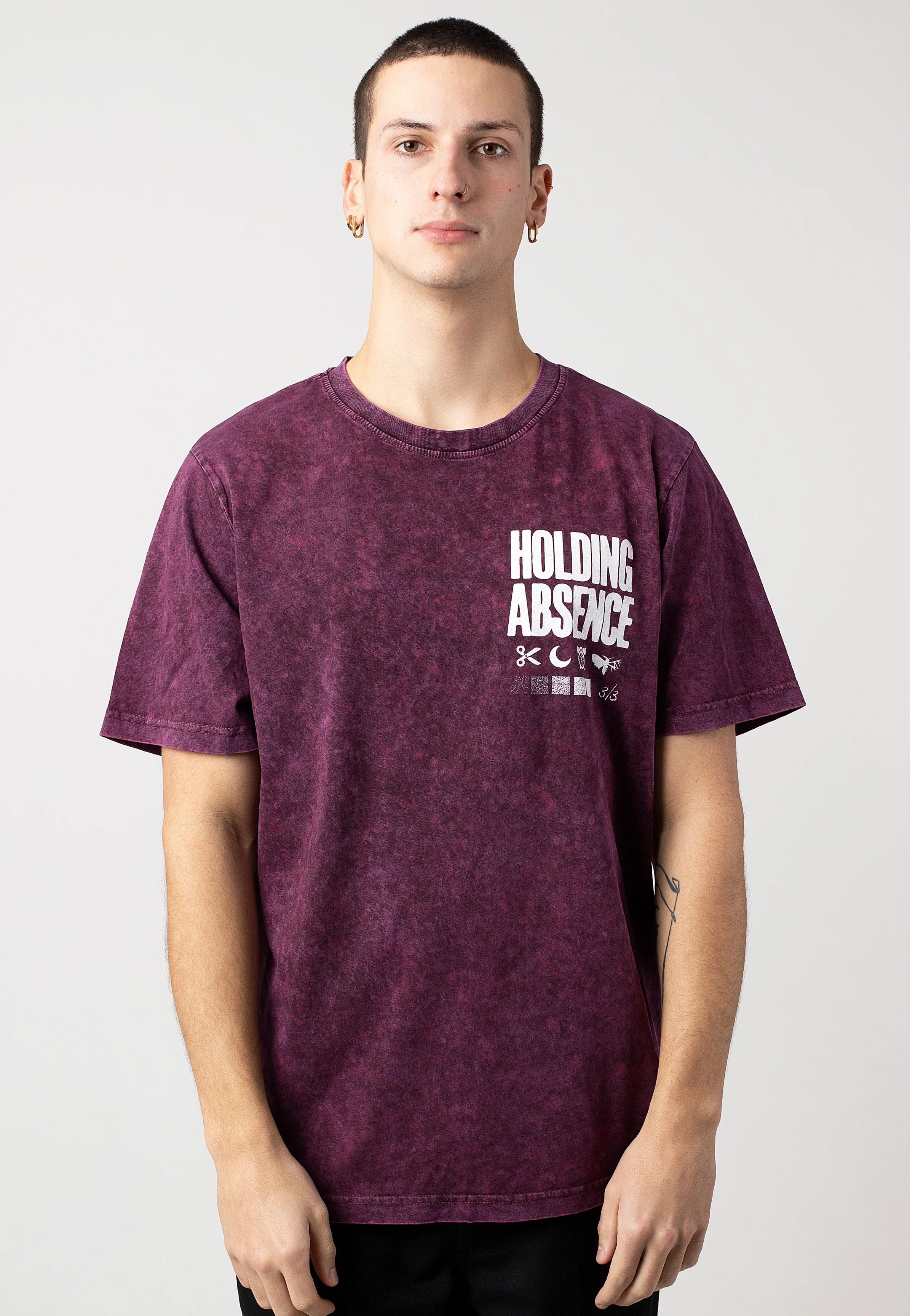 Holding Absence - These New Dreams Berry Black Acid Wash - T-Shirt - Image 3