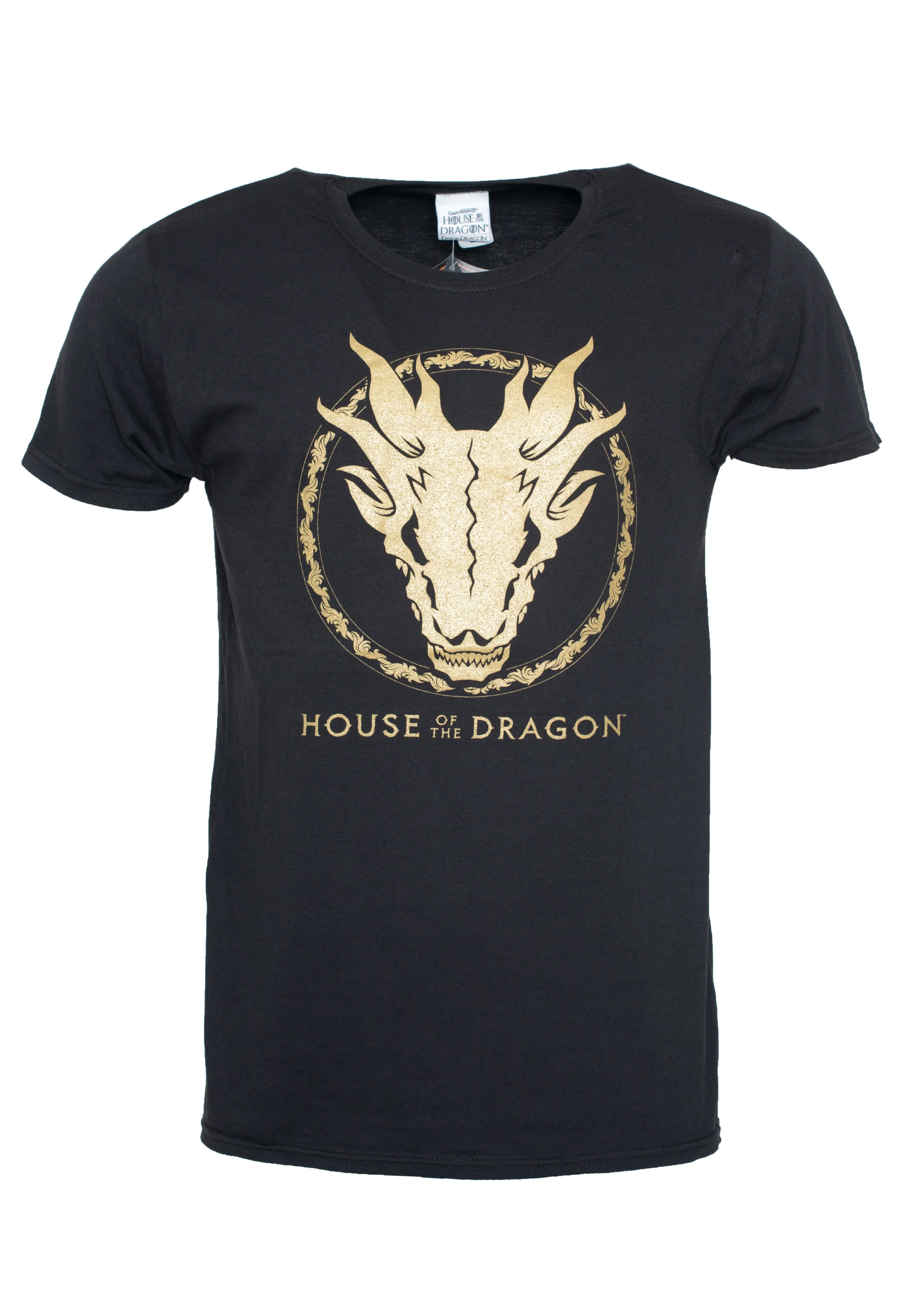 House Of The Dragon - Gold Ink Skull - T-Shirt - Image 9