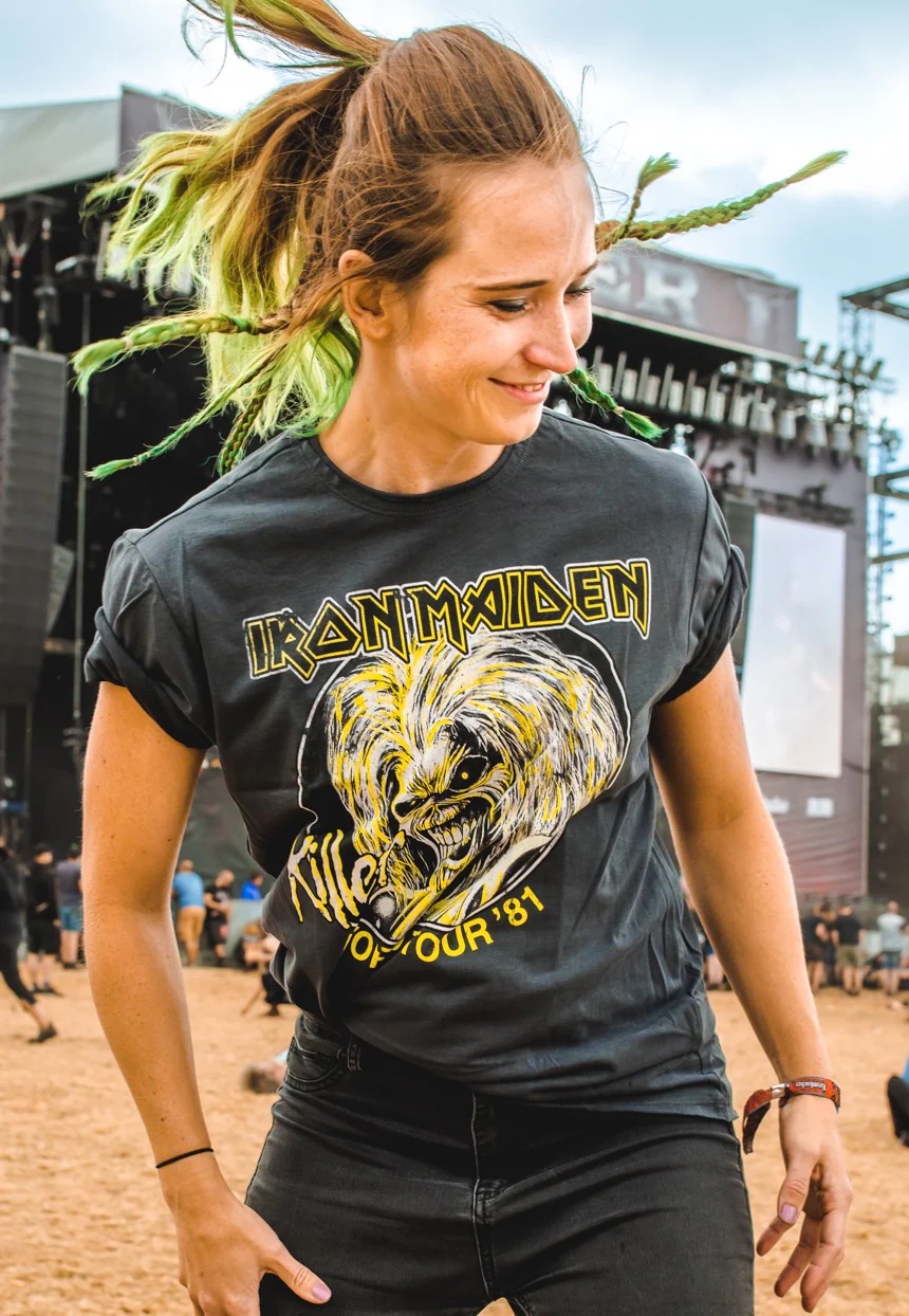 Iron Maiden - Killers World Charcoal - T-Shirt - Image 5
