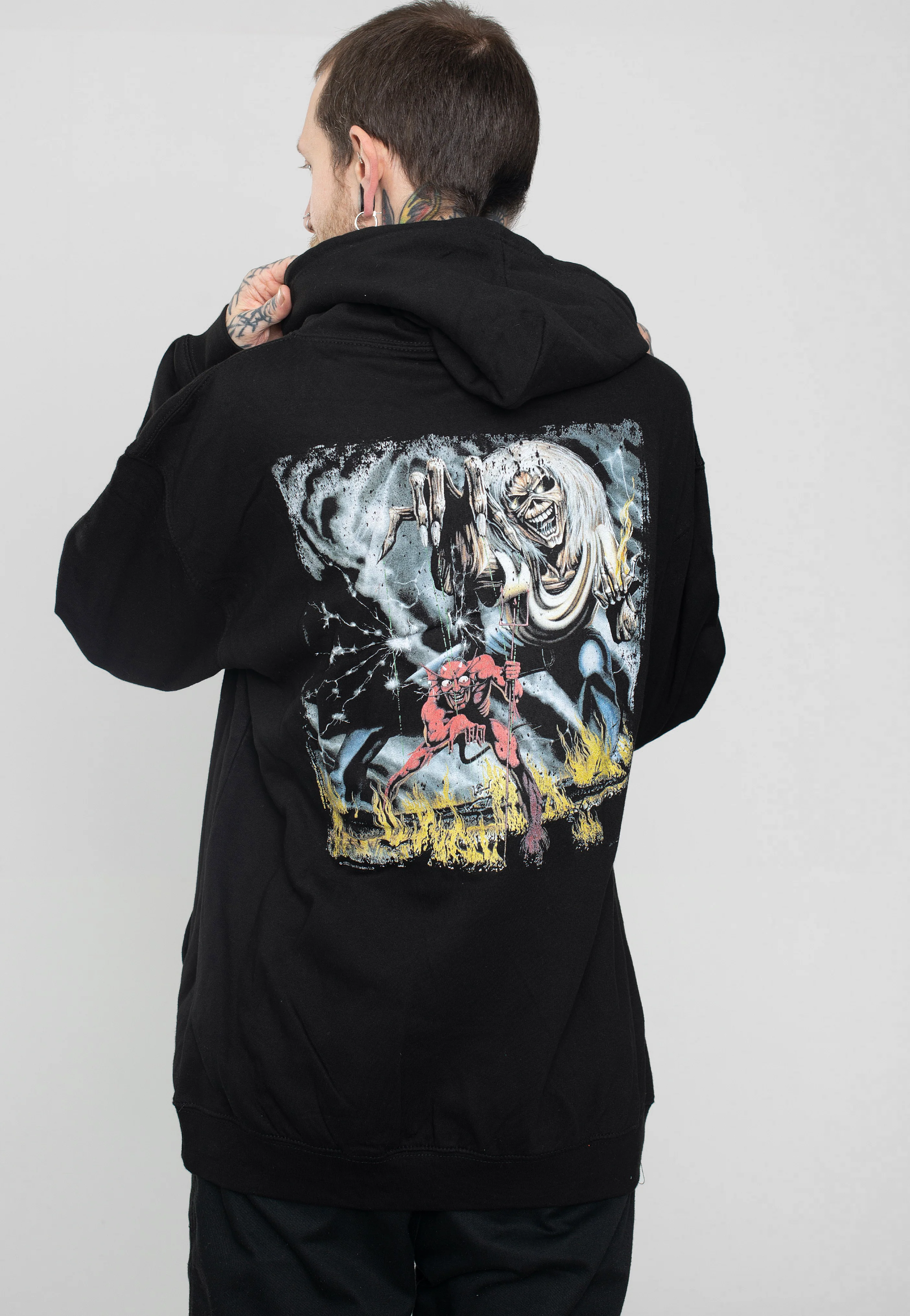 Iron Maiden - Vintage Logo Faded Edge Album - Hoodie - Image 4