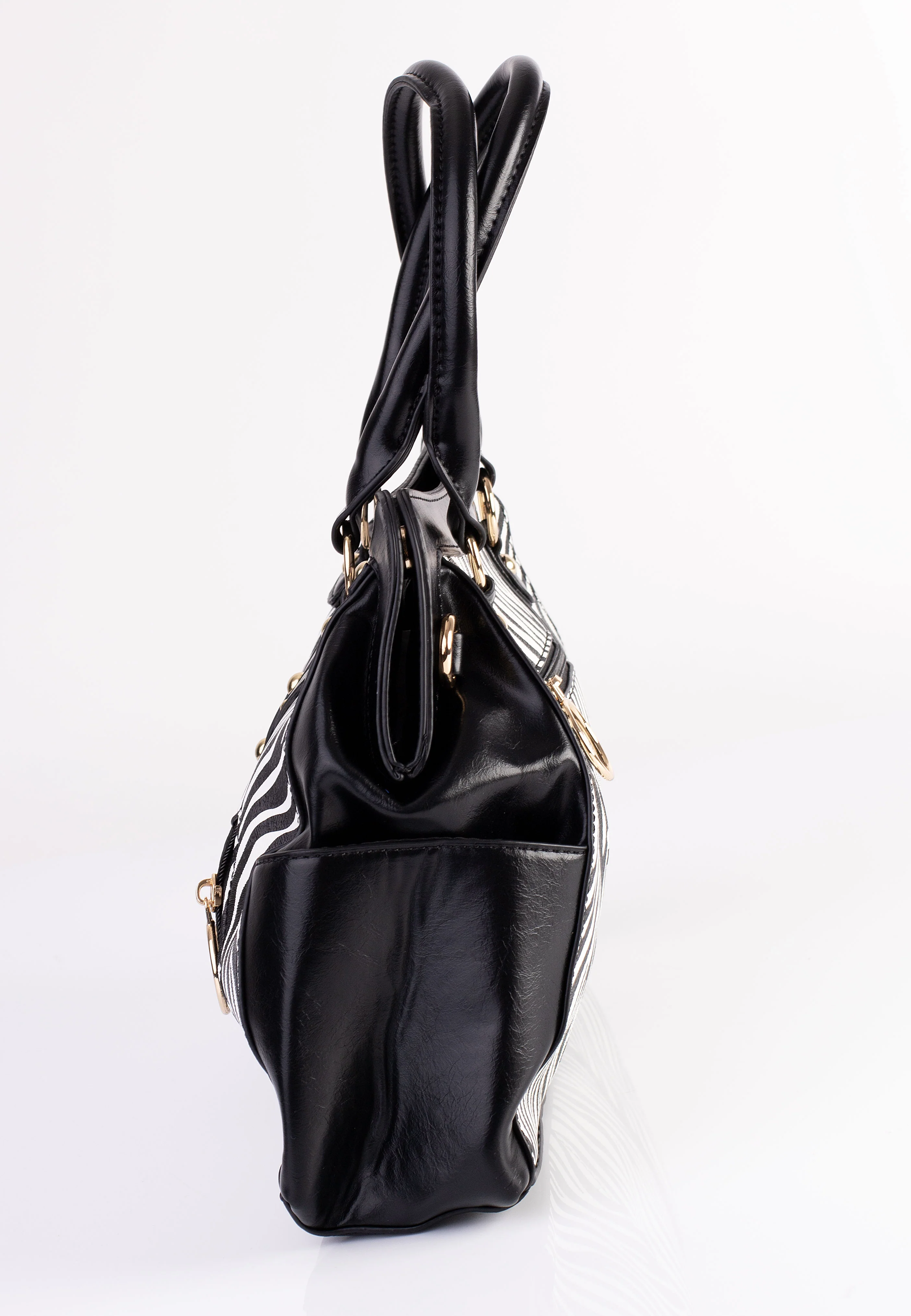 Jawbreaker - Zebra Studded Shoulder Black - Bag - Image 5