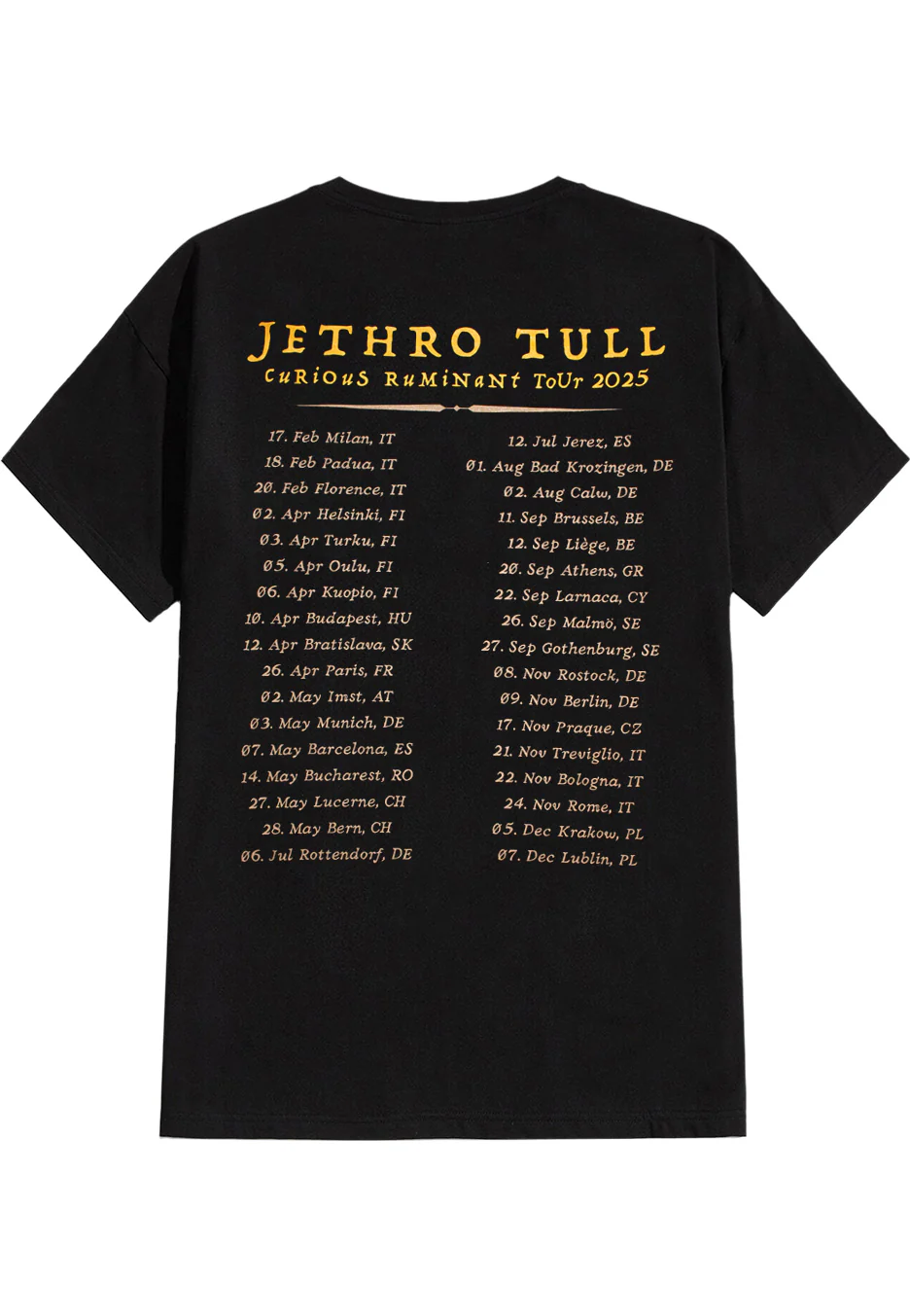 Jethro Tull - European Tourshirt 2025 – Curious Ruminant - T-Shirt - Image 2