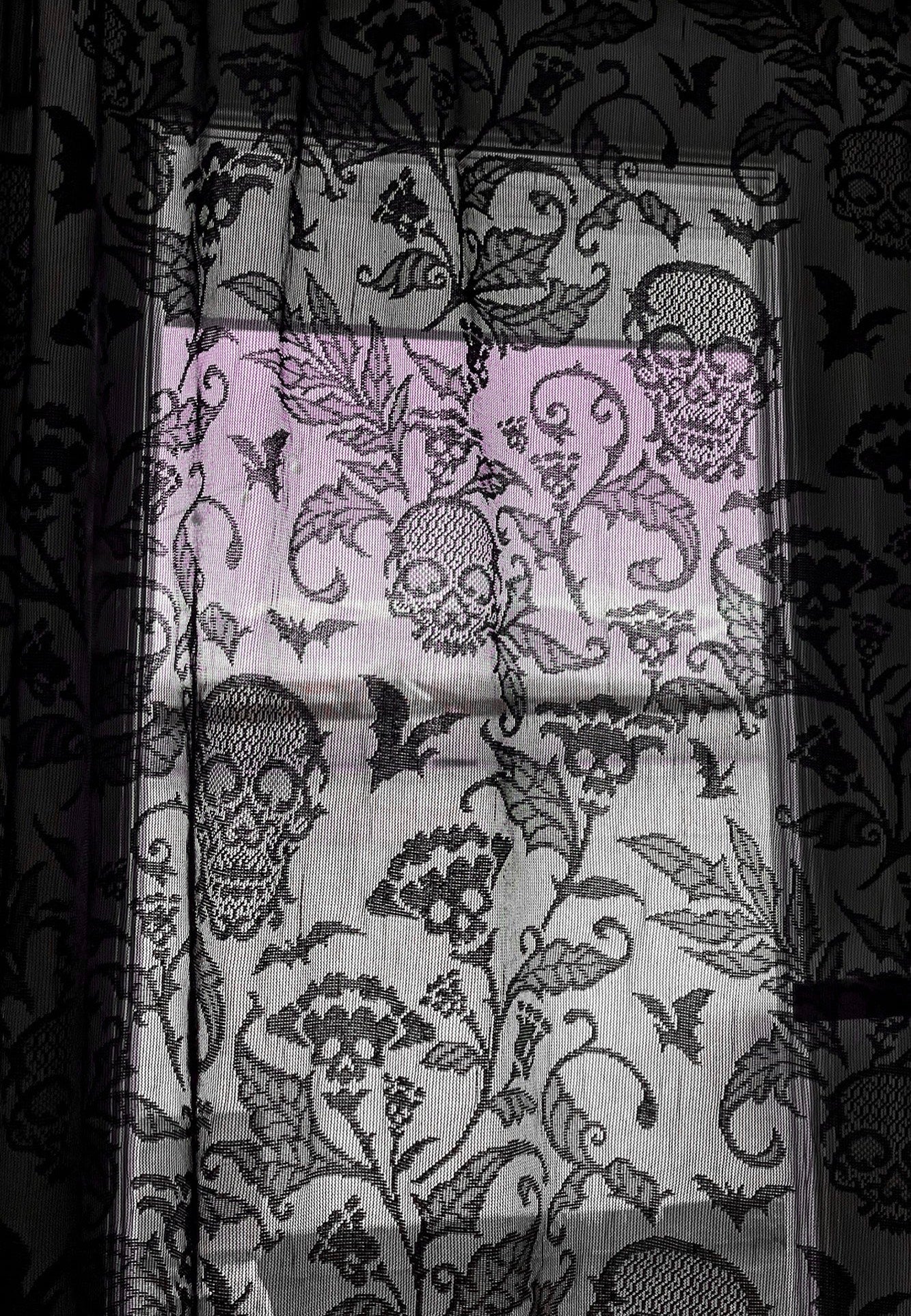 Killstar - Asra Lace Set Of 2 Black - Curtains - Image 2