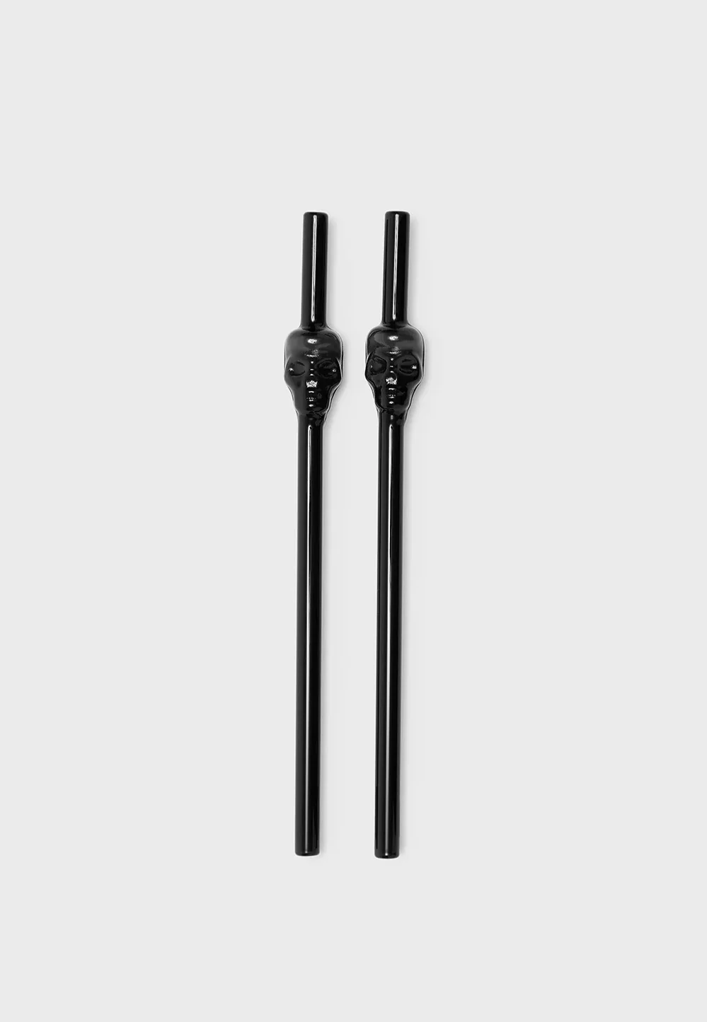 Killstar - Cranium Skull Black - Drinking Straws And Brush Set - Image 2