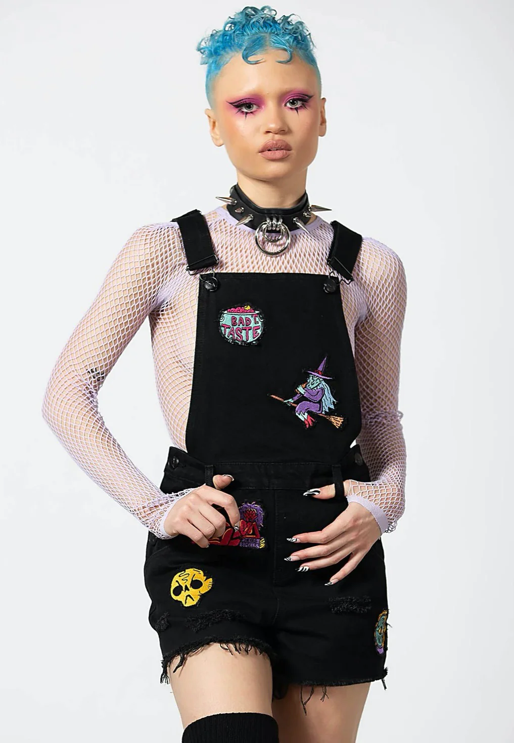 Killstar - Oracle Denim Black - Dungarees - Image 3