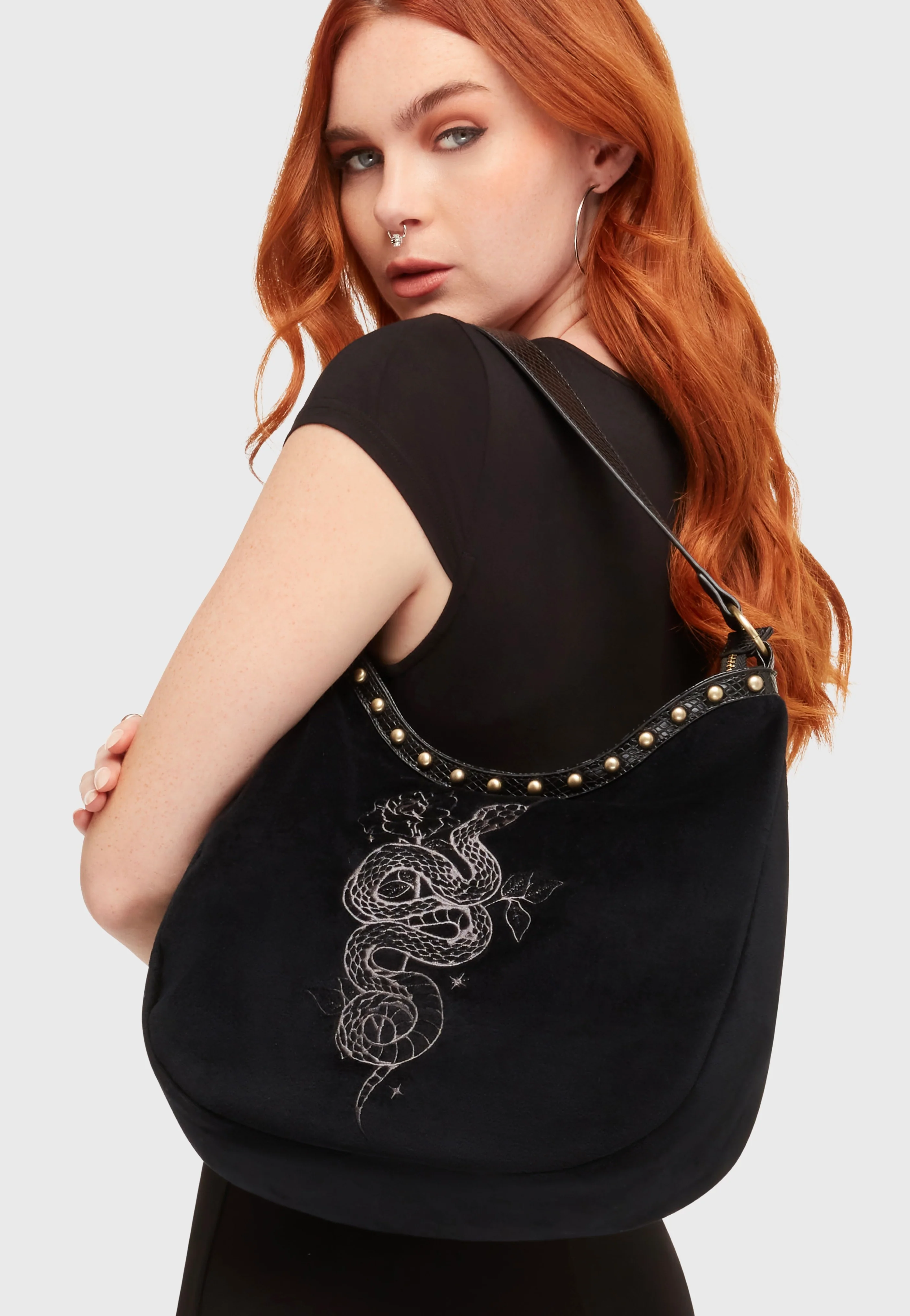 Killstar - Serpent & Thorn Black/Purple - Shoulder Bag - Image 2
