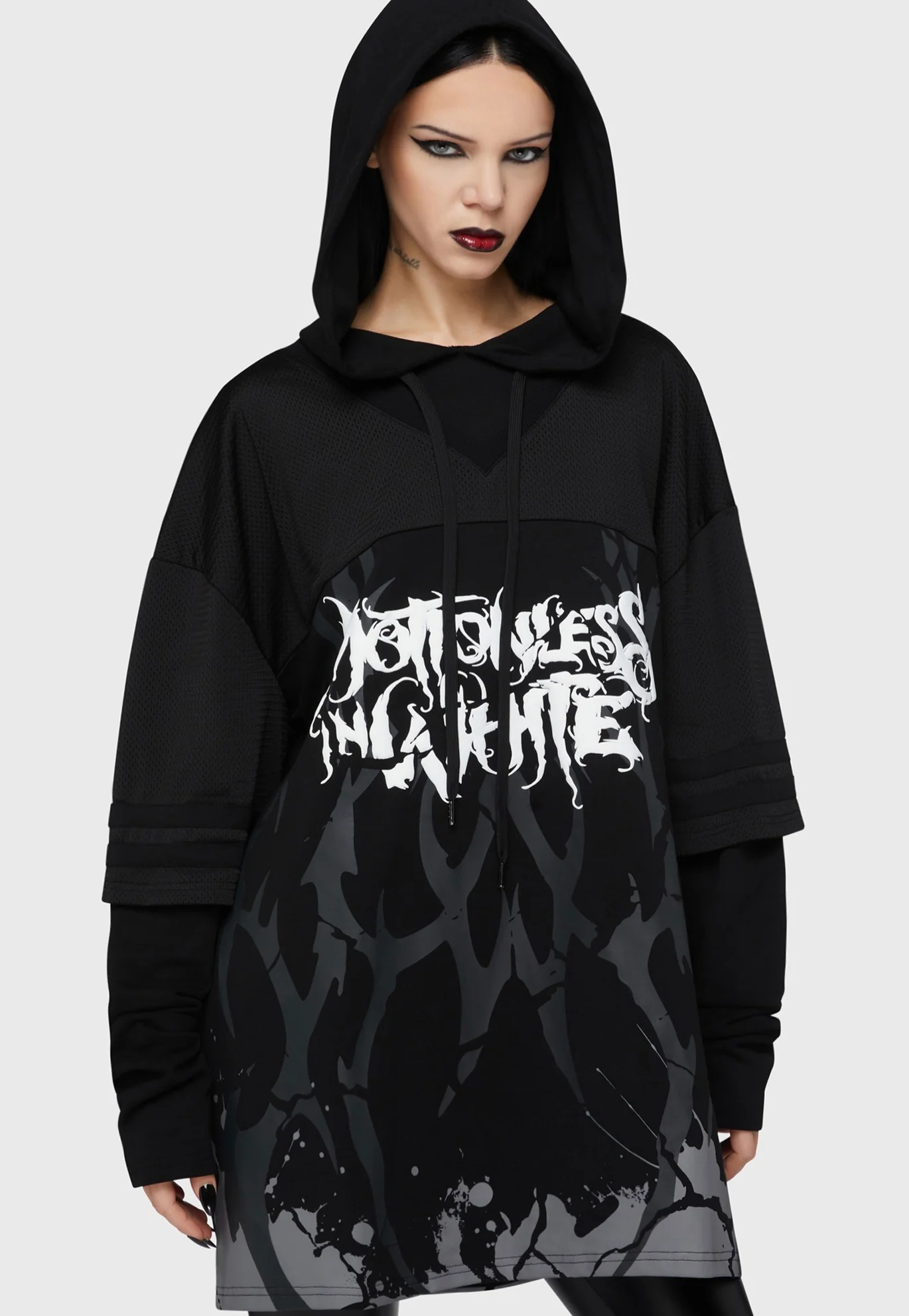 Killstar x Motionless In White - Masked For Death Black - Hoodie - Image 8