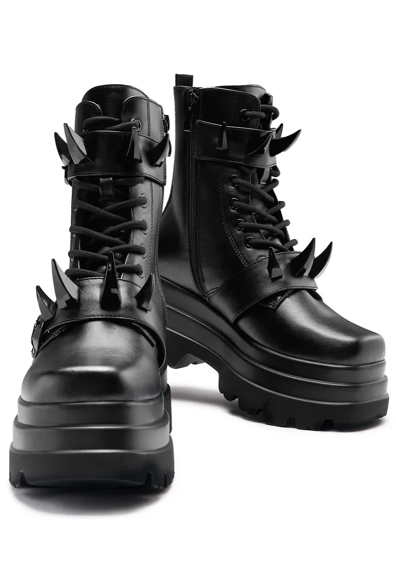Koi Footwear - Santoku Trident Spike Platform Black - Girl Shoes - Image 6