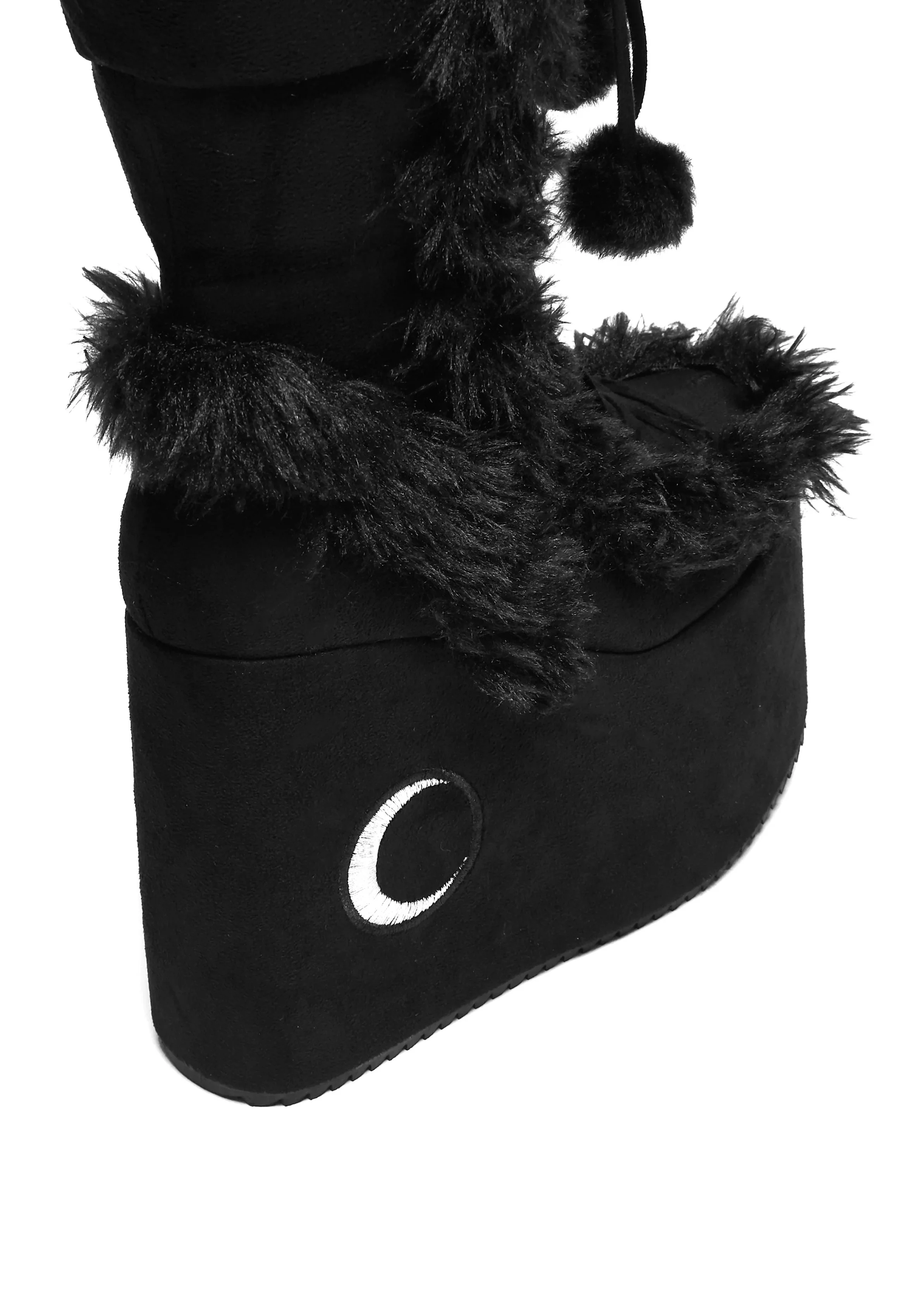 Koi Footwear x Twilight - La Push Crescent Platform Faux Fur Long Black - Girl Shoes - Image 6