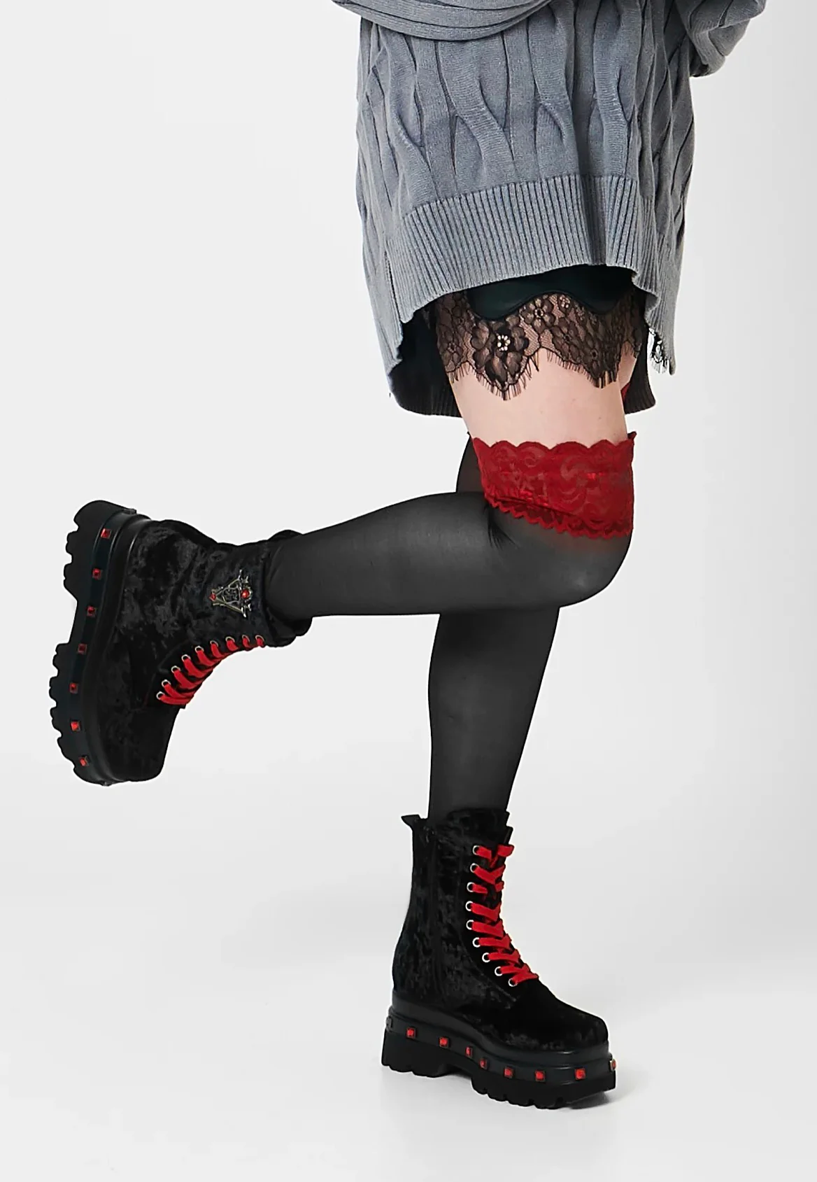 Koi Footwear x Twilight - Volterra Velvet Crow Platform Black - Girl Shoes - Image 2
