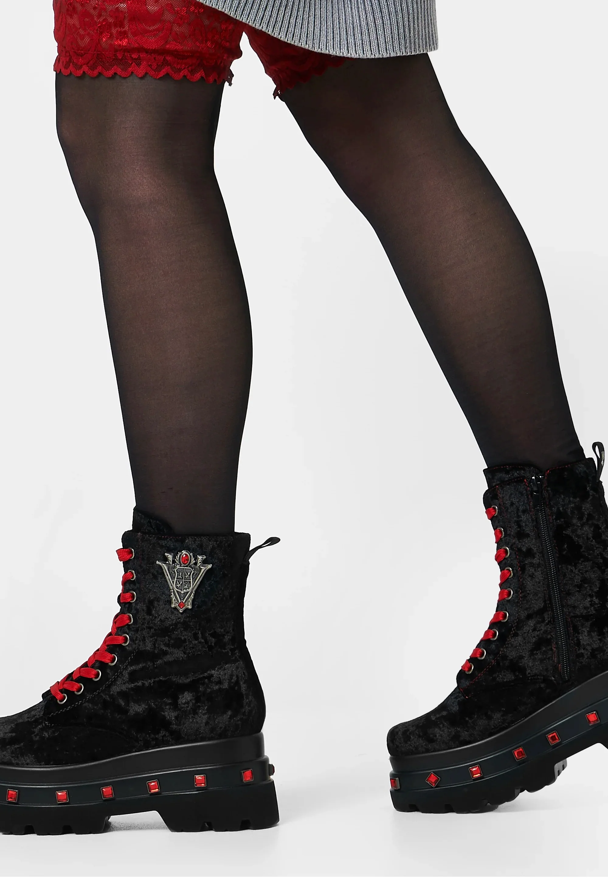 Koi Footwear x Twilight - Volterra Velvet Crow Platform Black - Girl Shoes - Image 8