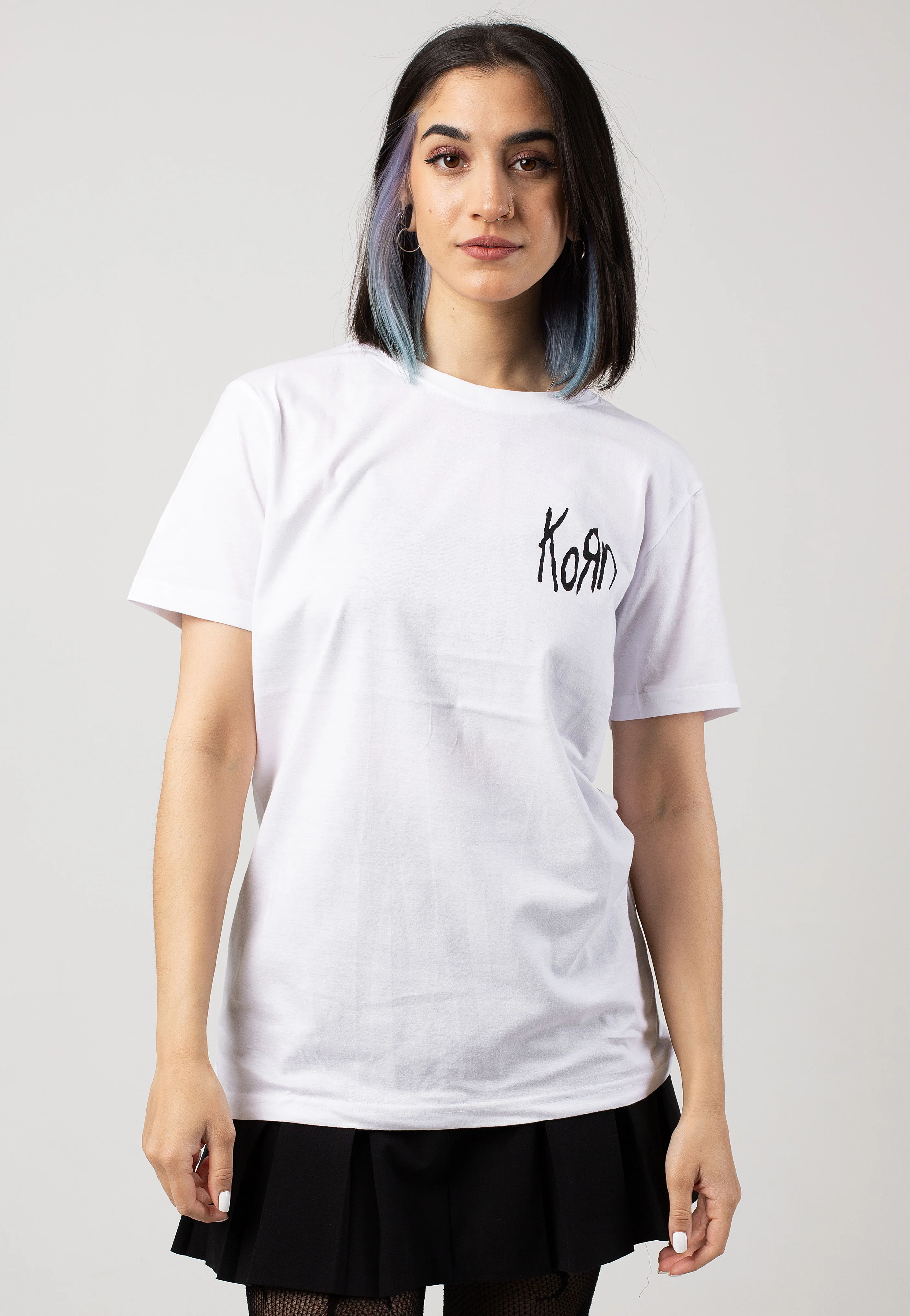Korn - Scratched Type White - T-Shirt - Image 5
