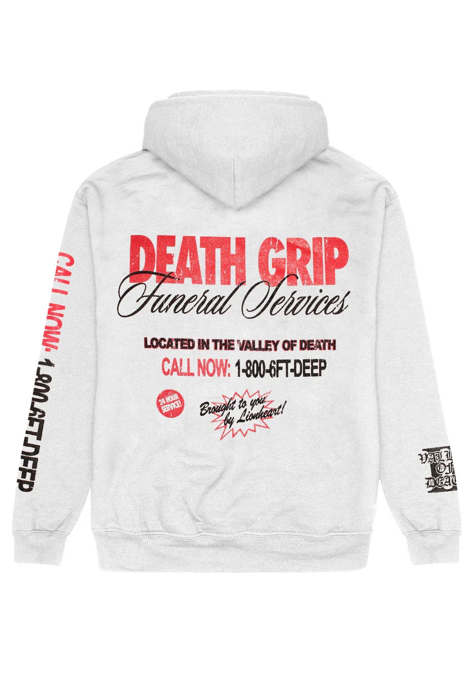 Lionheart - Death Grip White - Hoodie - Image 2