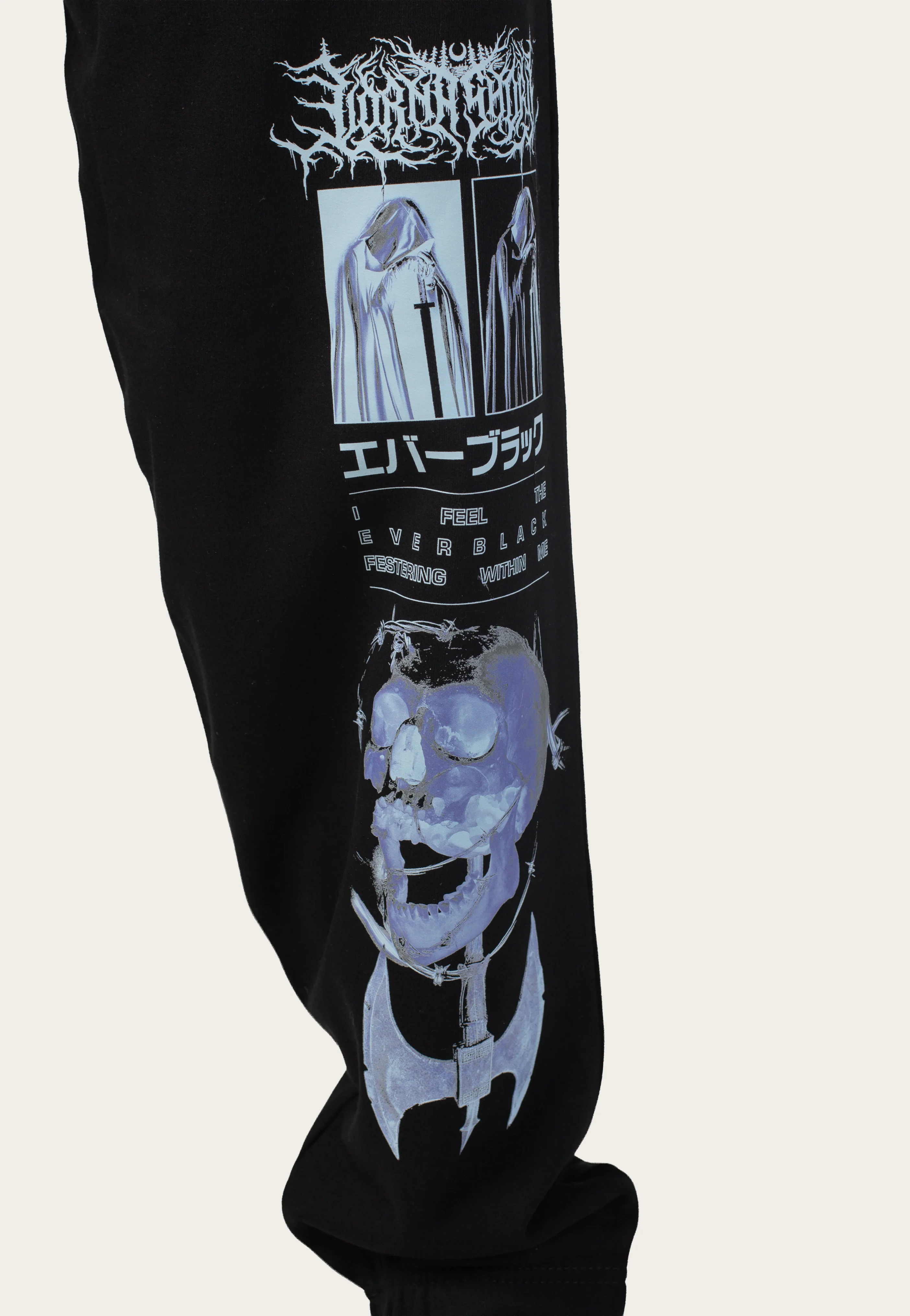 Lorna Shore - Blue Skull - Sweatpants - Image 3